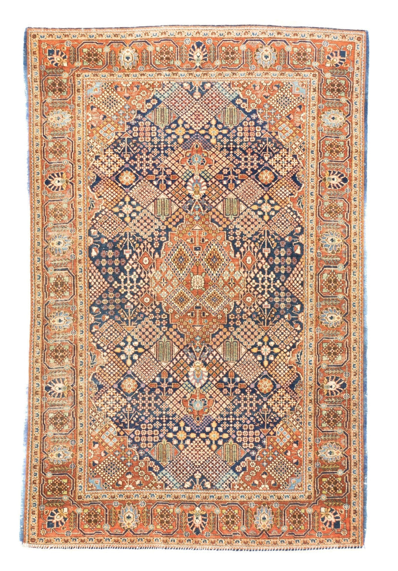 Antique Dabir Kashan Rug 4'2'' x 6'5''