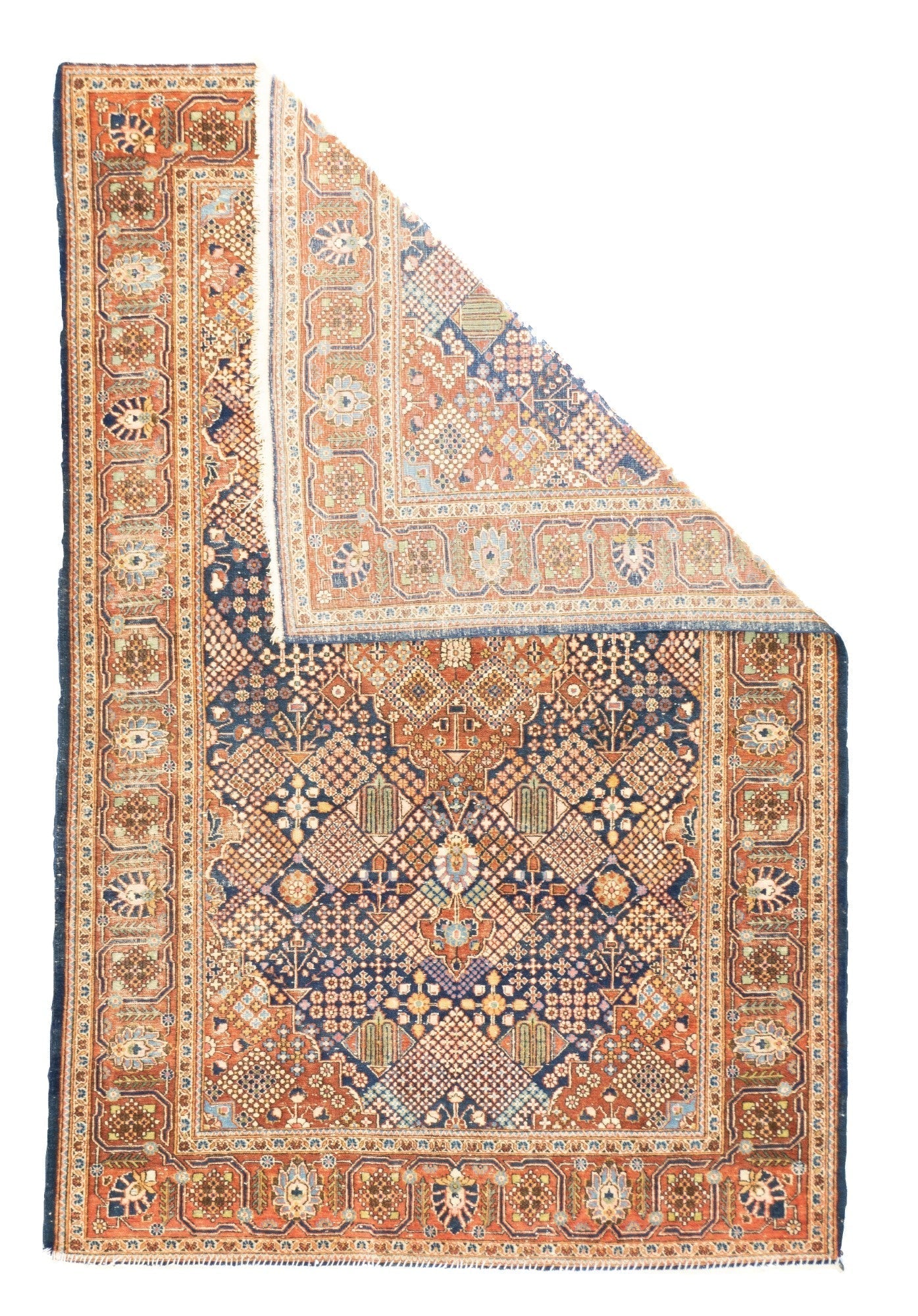 Antique Dabir Kashan Rug 4'2'' x 6'5''