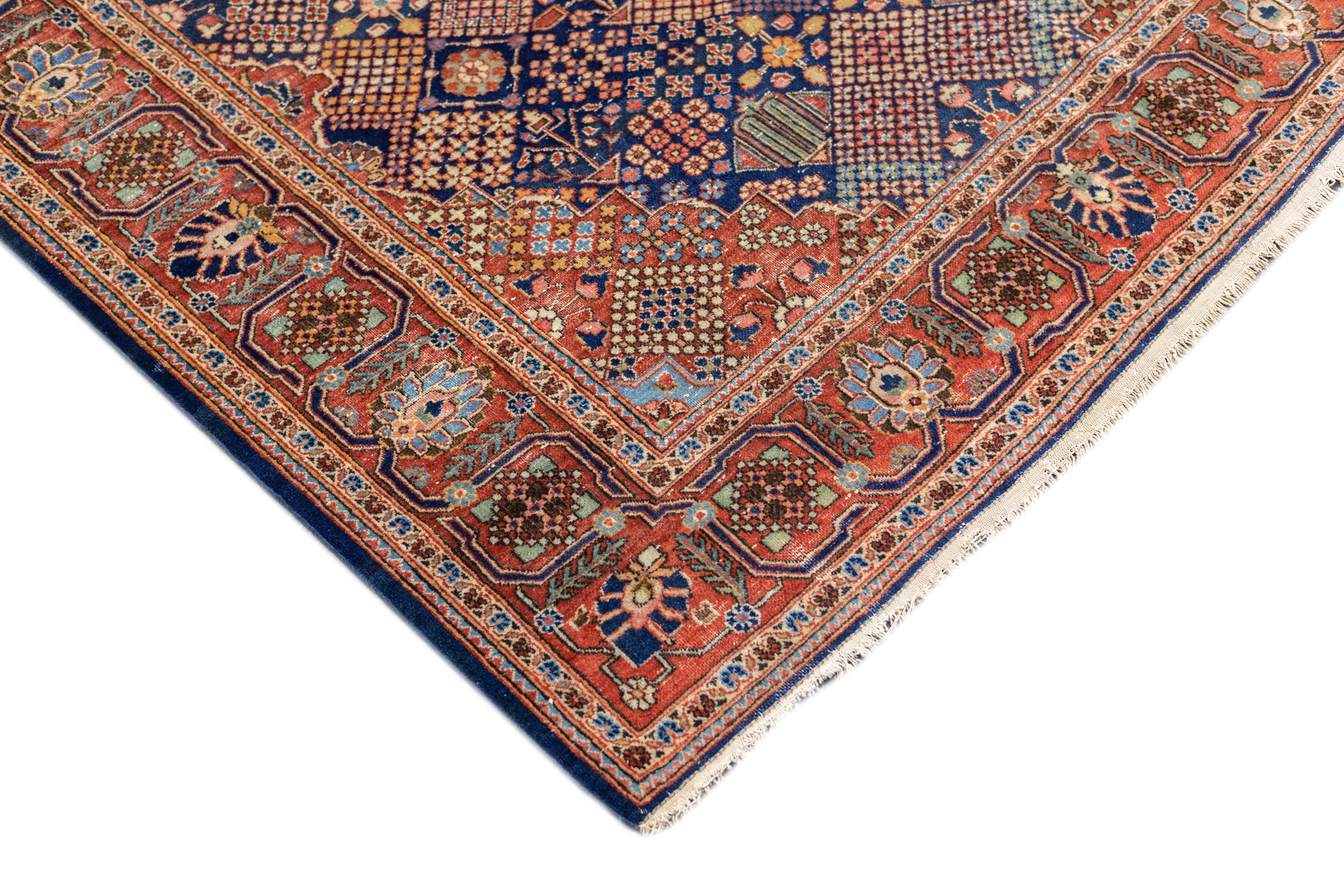Antique Dabir Kashan Rug 4'2'' x 6'5''