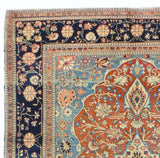 Antique Mohtasham Kashan Rug 4' 4'' x 6' 9''