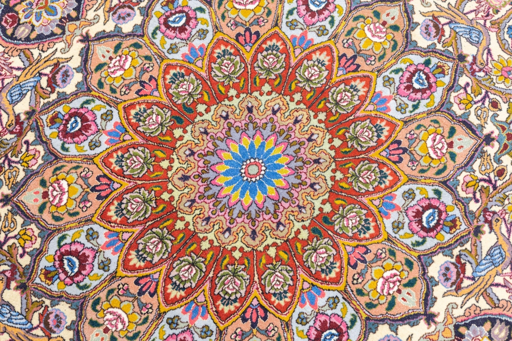 Extremely Fine  Tabriz Wool & Silk Rug 5'11'' x 5'11''