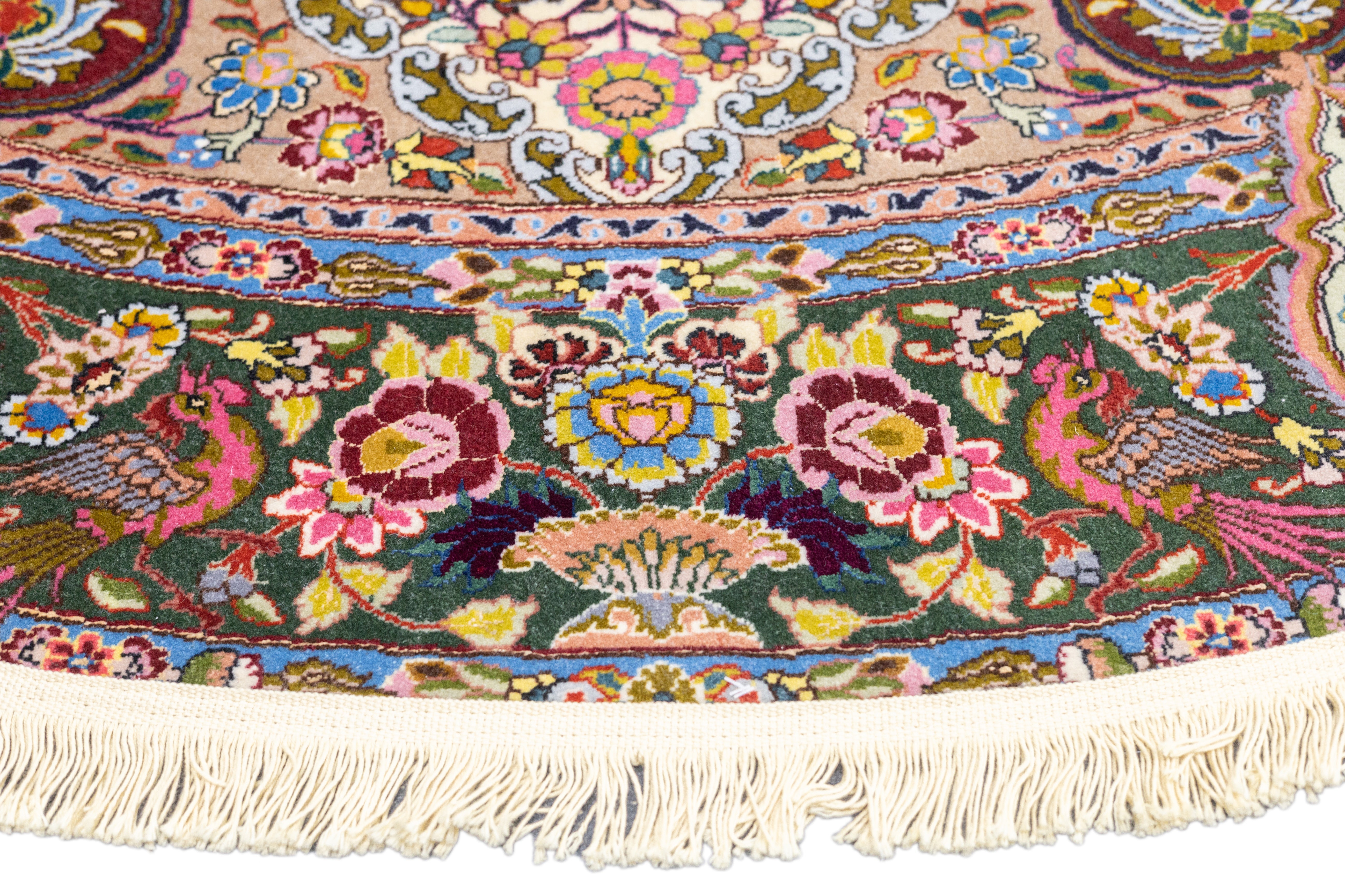 Extremely Fine  Tabriz Wool & Silk Rug 5'11'' x 5'11''