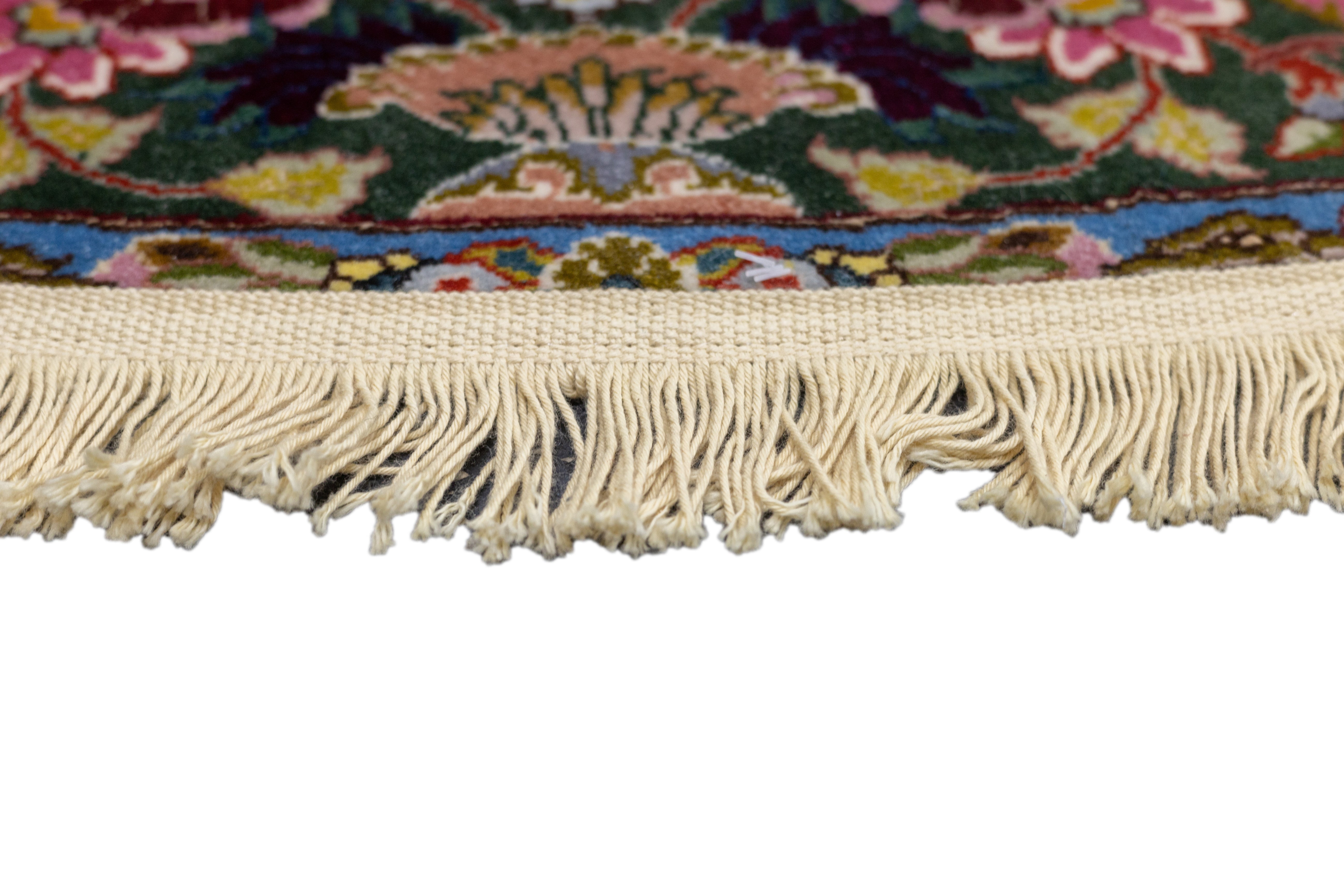Extremely Fine  Tabriz Wool & Silk Rug 5'11'' x 5'11''