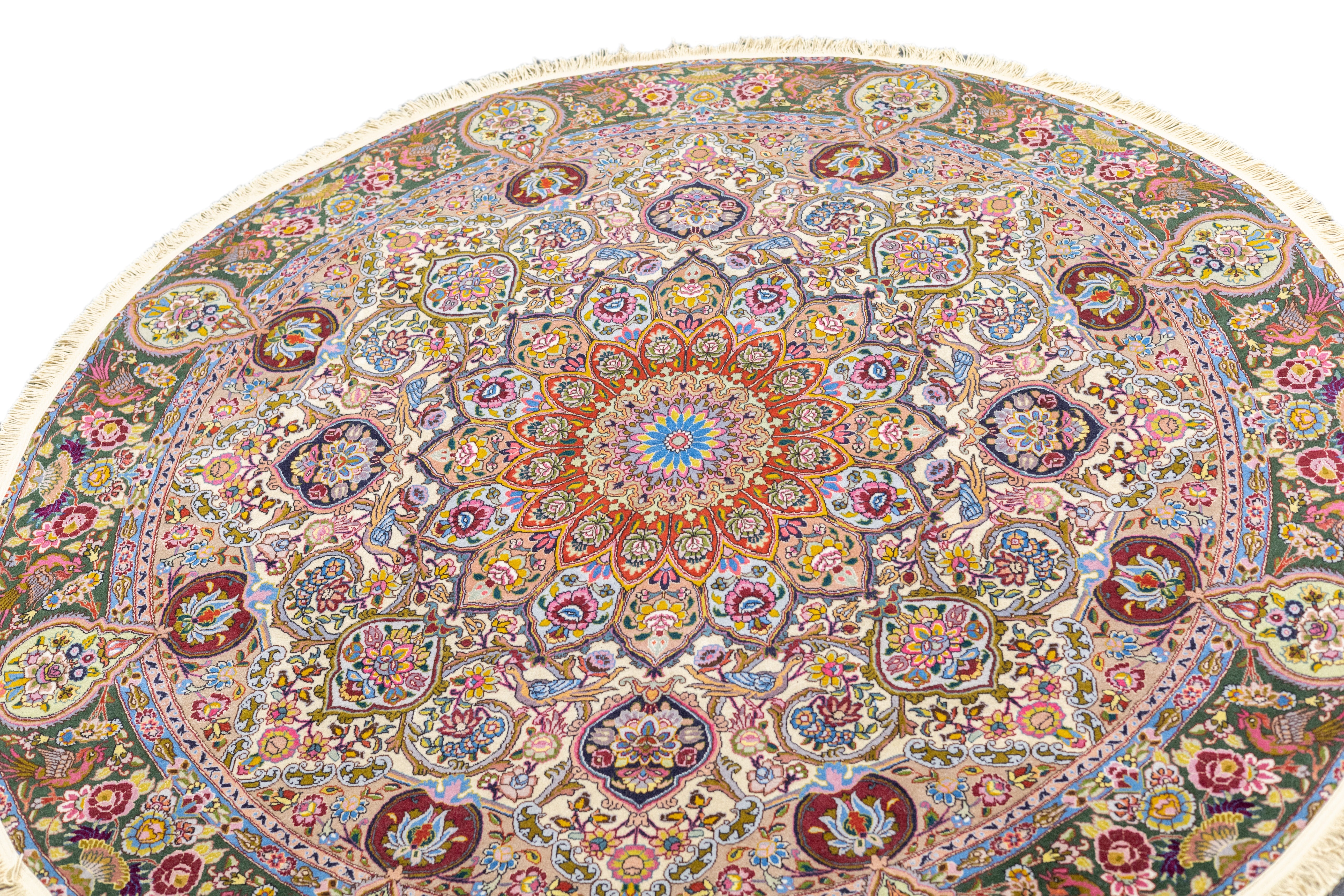 Extremely Fine  Tabriz Wool & Silk Rug 5'11'' x 5'11''