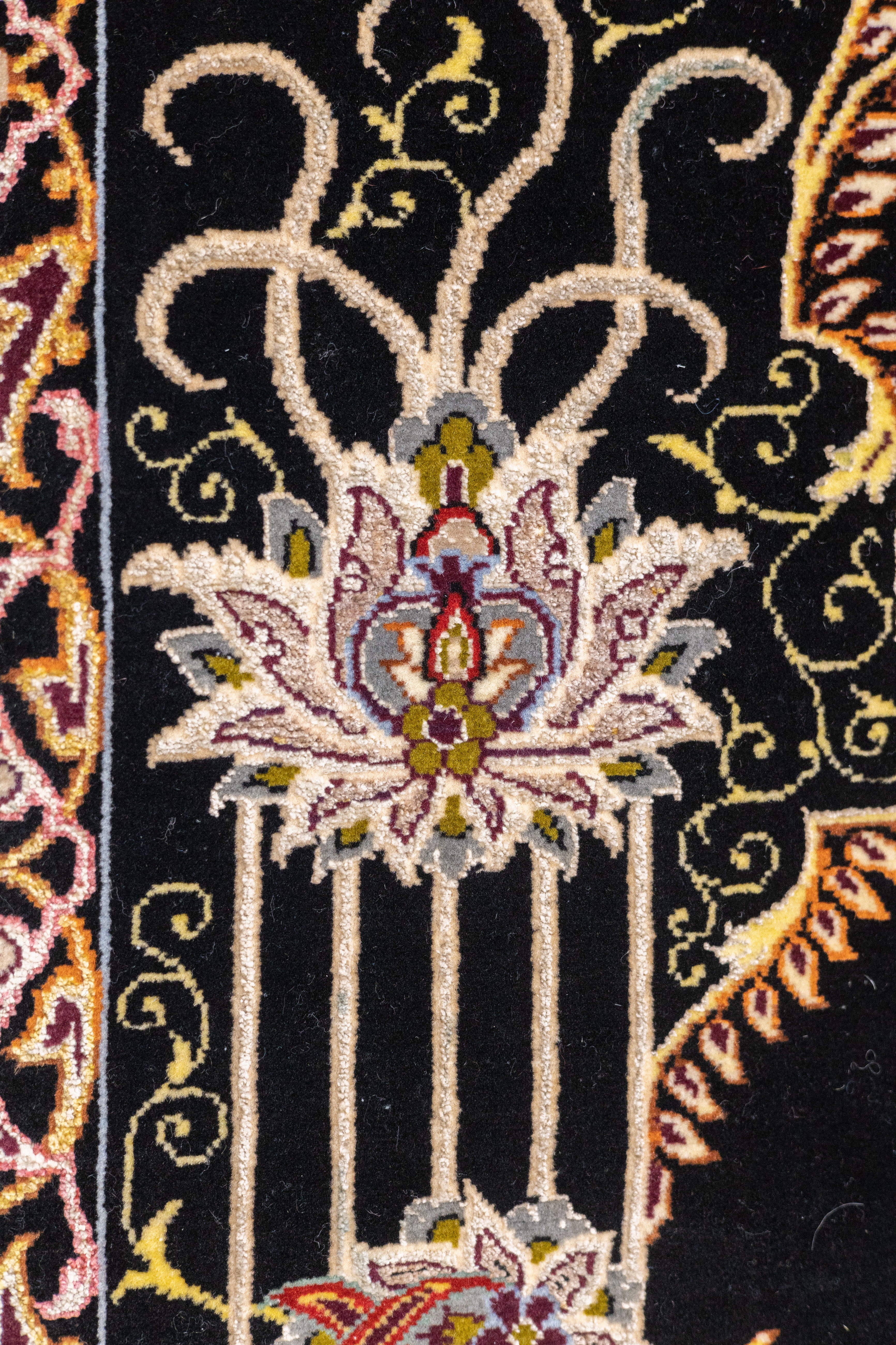 Extremely Fine  Isfahan Wool and Silk Rug 5'3'' x 6'10''