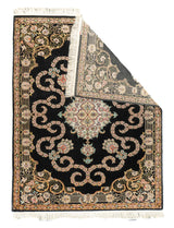 Extremely Fine  Isfahan Wool and Silk Rug 5'3'' x 6'10''