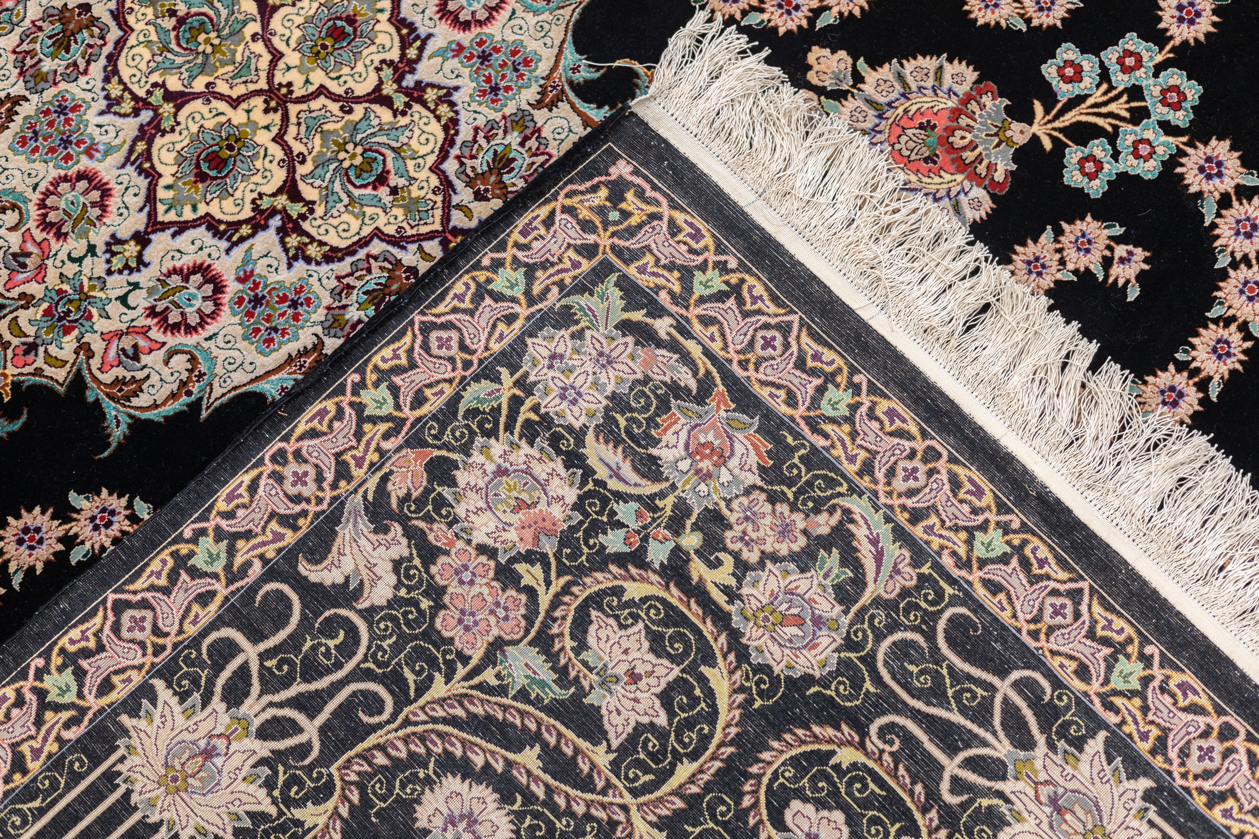 Extremely Fine  Isfahan Wool and Silk Rug 5'3'' x 6'10''