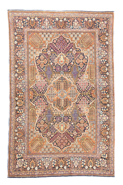 Antique Dabir Kashan Rug 4'5'' x 6'10''