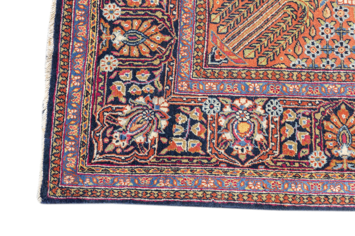 Antique Dabir Kashan Rug 4'5'' x 6'10''