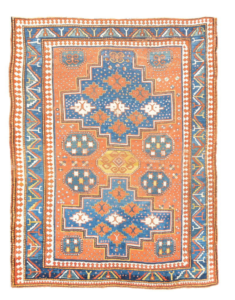 Antique Caucasian Kazak Rug 5'8'' x 7'9''
