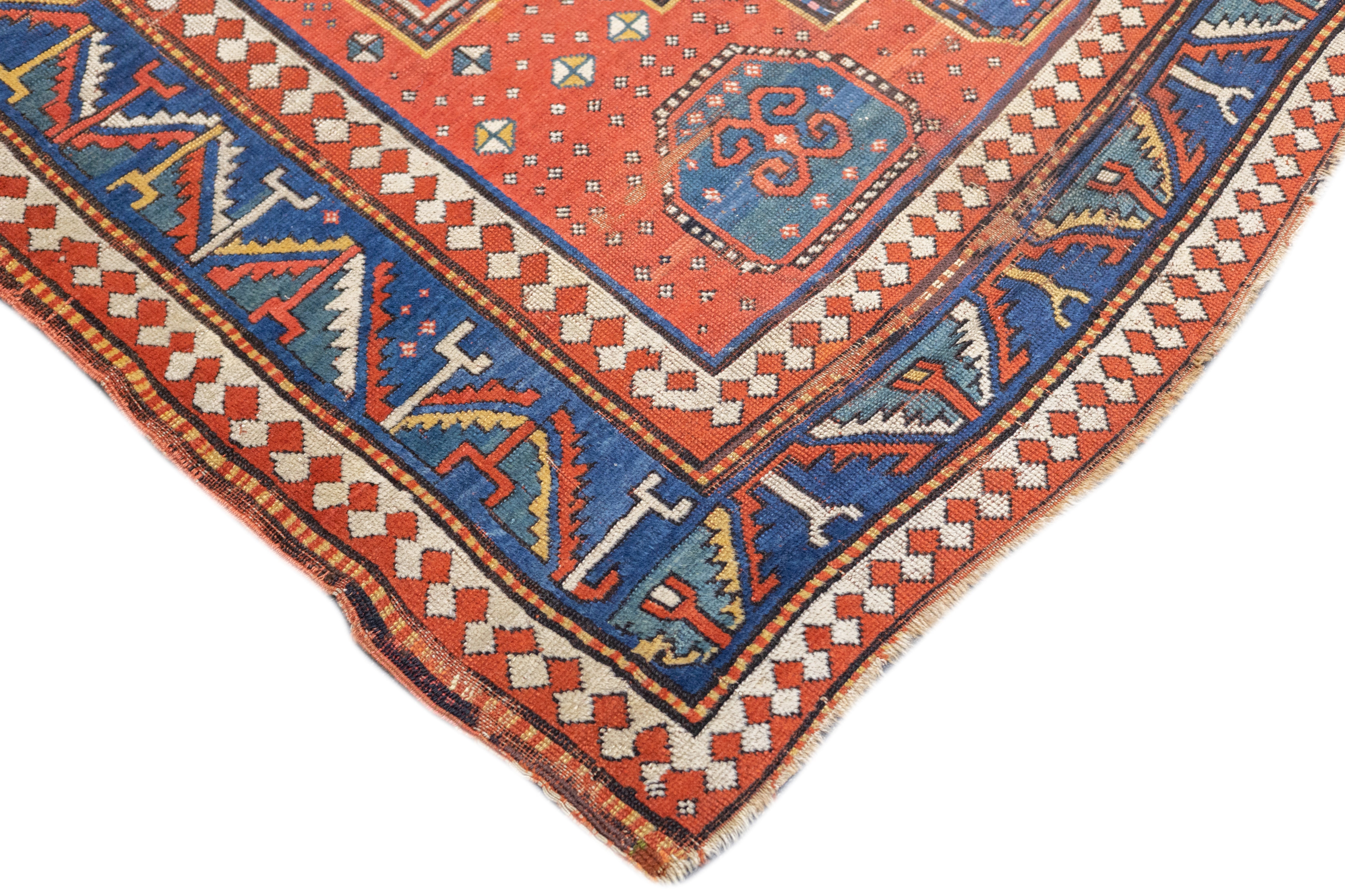 Antique Caucasian Kazak Rug 5'8'' x 7'9''