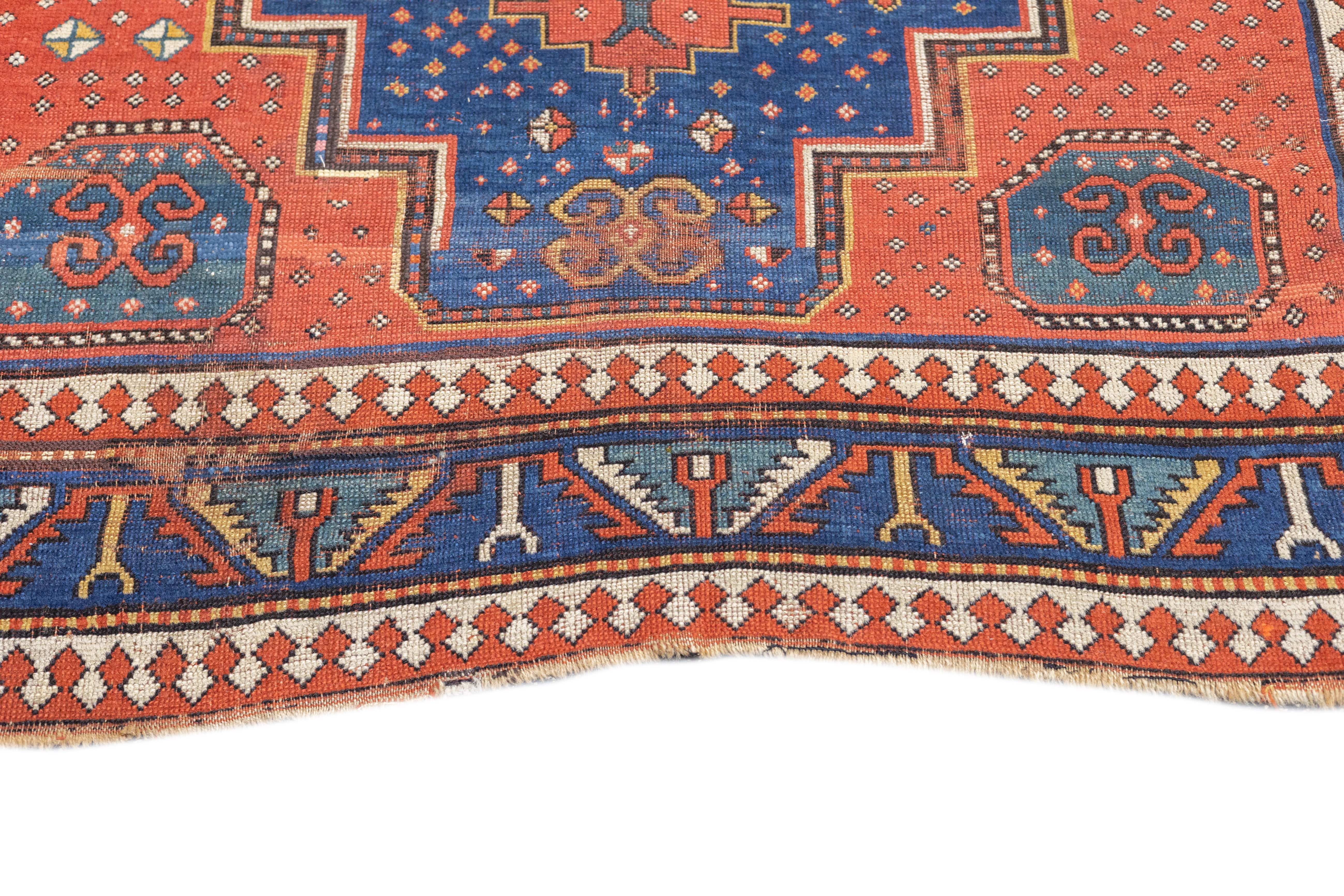 Antique Caucasian Kazak Rug 5'8'' x 7'9''