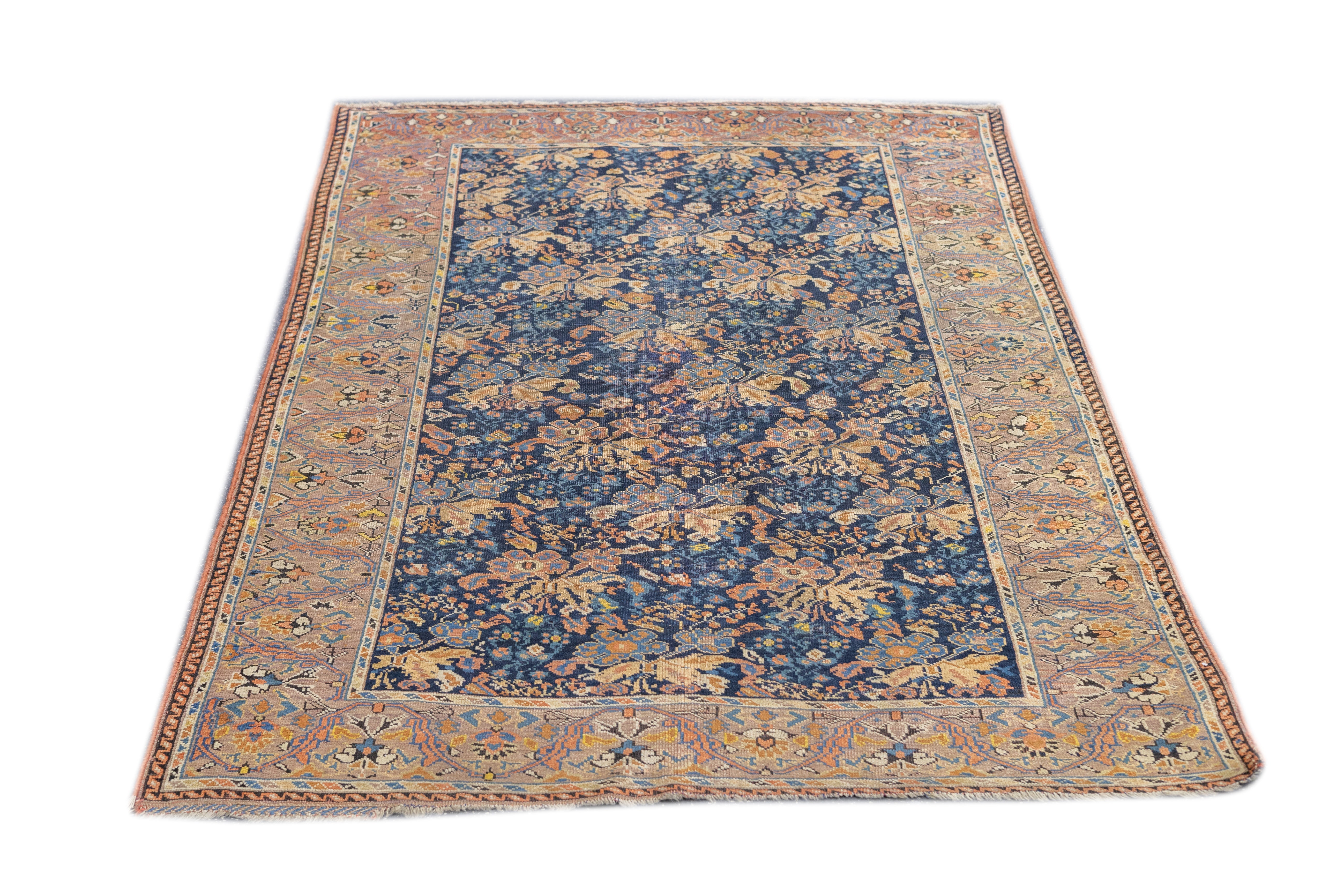 Antique Afshar Rug 4' x 5'8''
