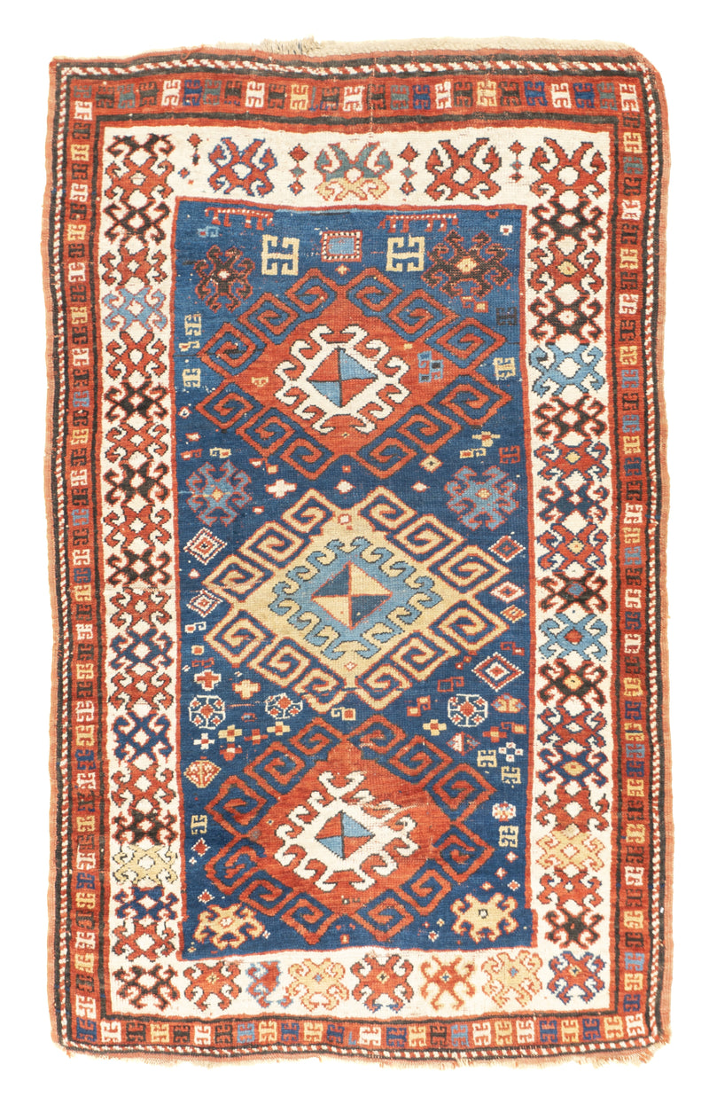 Antique Caucasian Kazak Rug 3'7'' x 5'6''