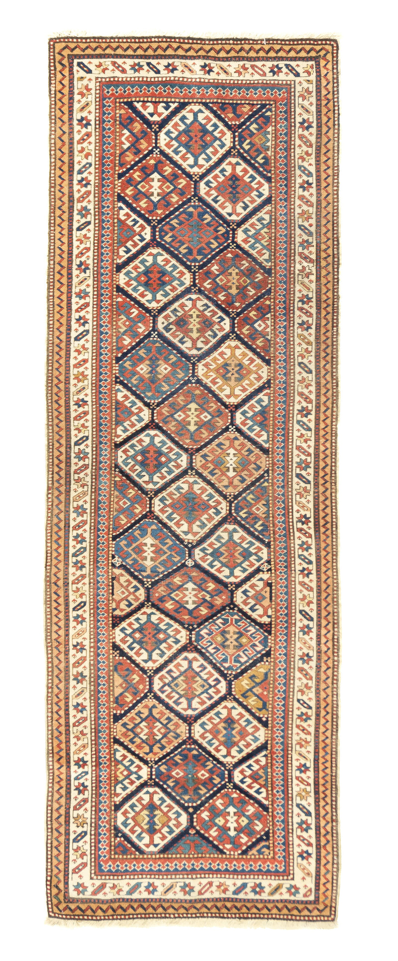 Antique Caucasian Shirvan Runner 3'4'' x 9'6''