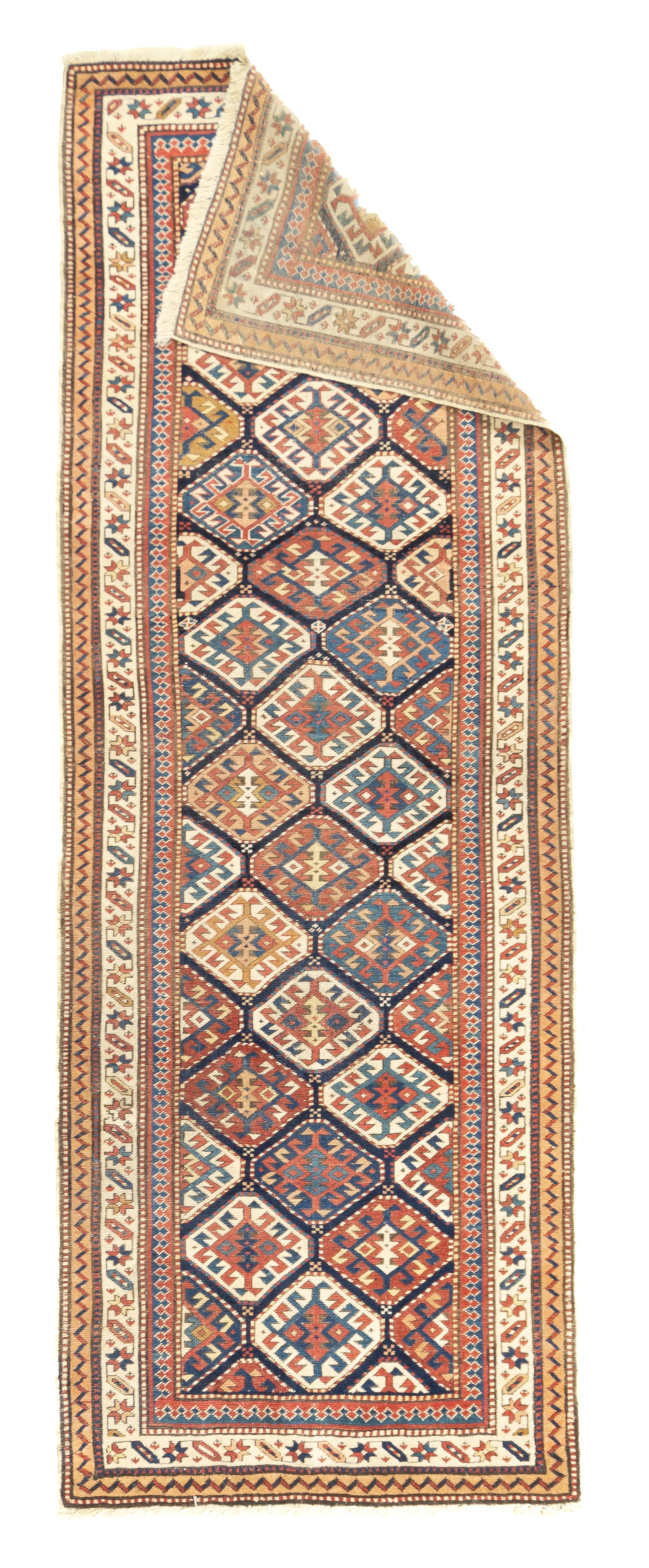 Antique Caucasian Shirvan Runner 3'4'' x 9'6''