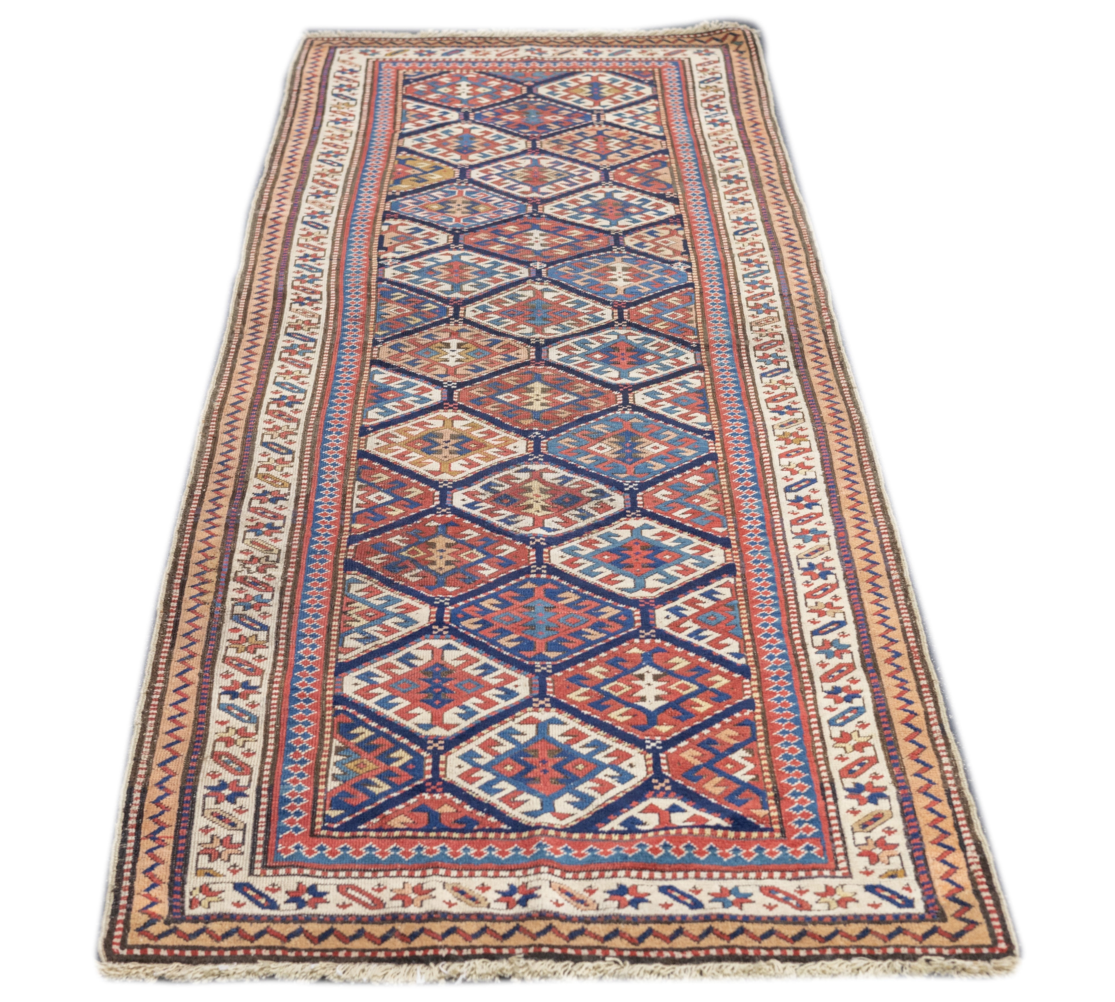 Antique Caucasian Shirvan Runner 3'4'' x 9'6''