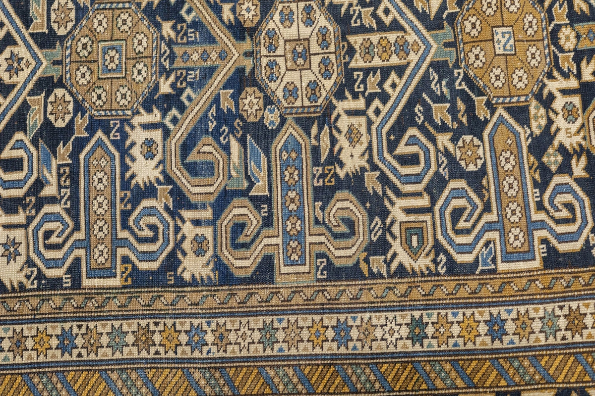 Antique Caucasian Perpedil Rug 3'6'' x 4'6''