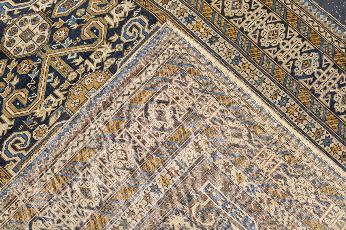 Antique Caucasian Perpedil Rug 3'6'' x 4'6''