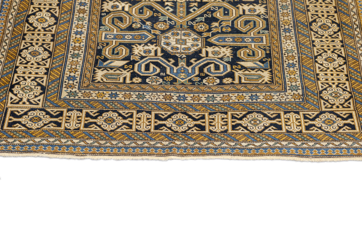 Antique Caucasian Perpedil Rug 3'6'' x 4'6''