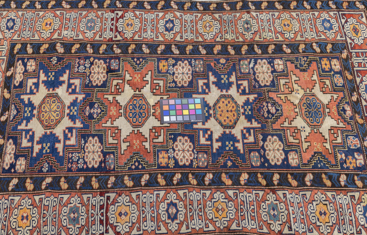 Antique Caucasian Lezgi Rug 3'7'' x 5'1''