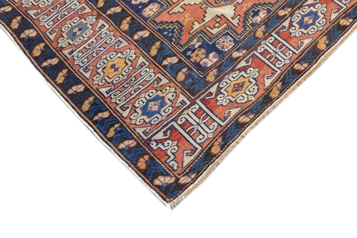 Antique Caucasian Lezgi Rug 3'7'' x 5'1''