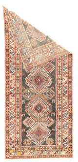 Antique Caucasian Shirvan Rug 4'0" x 9'0"