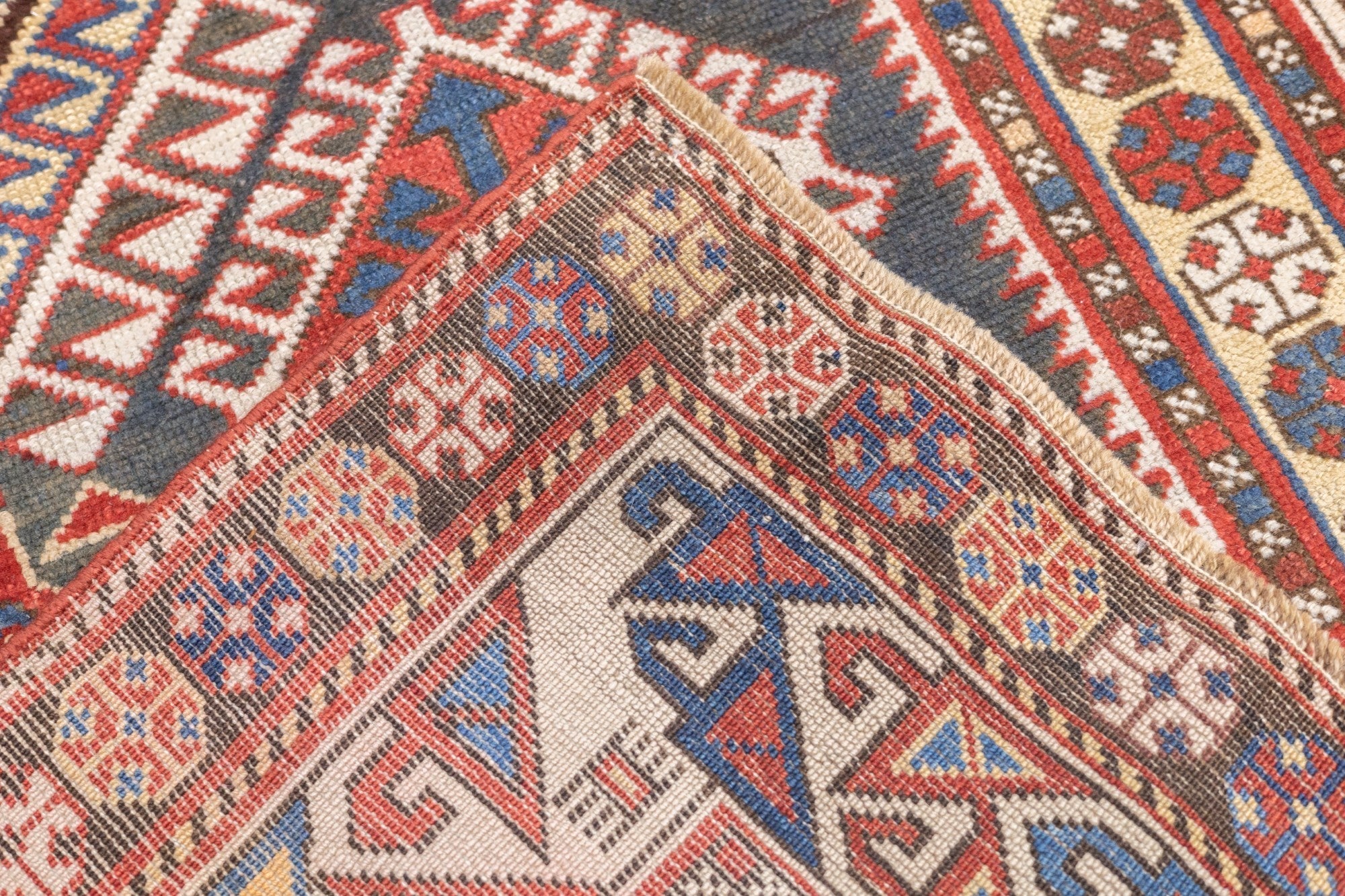 Antique Caucasian Shirvan Rug 4'0" x 9'0"