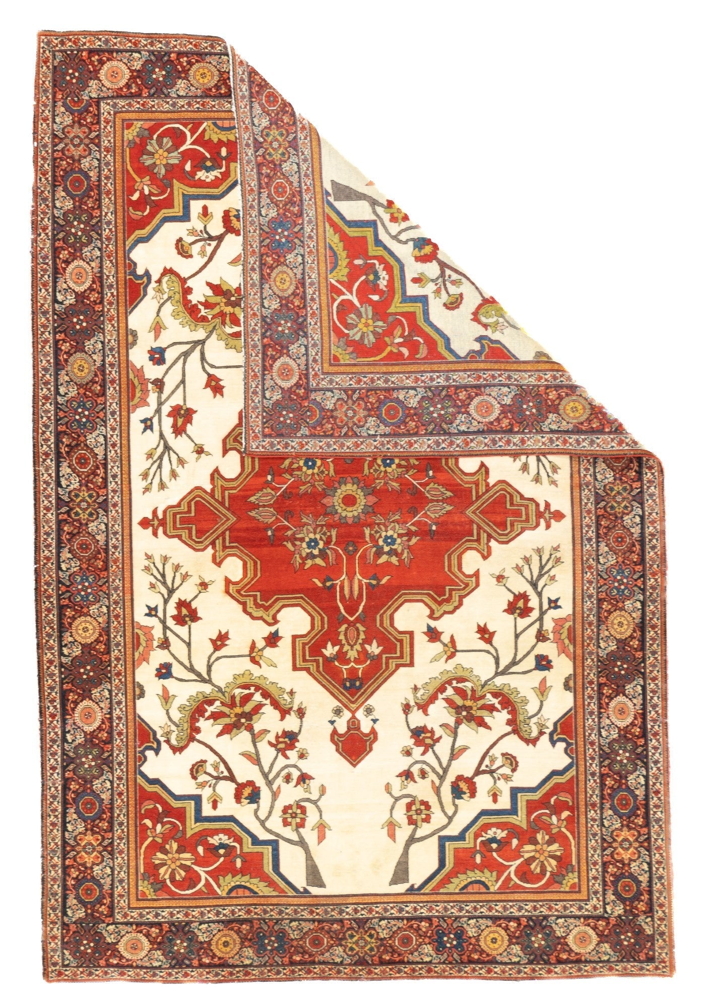 Antique Farahan Sarouk Rug 4'2'' x 6'3''