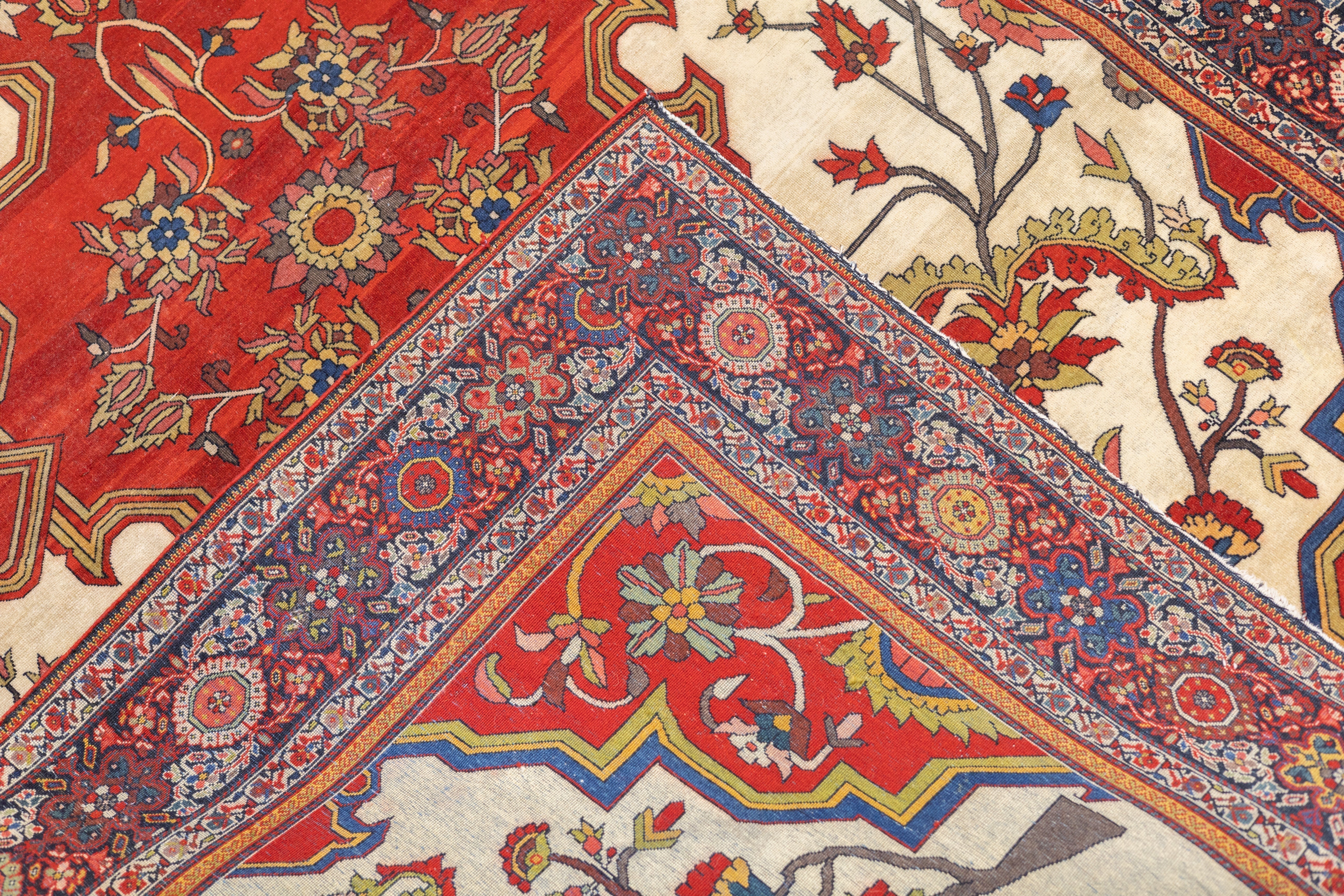 Antique Farahan Sarouk Rug 4'2'' x 6'3''