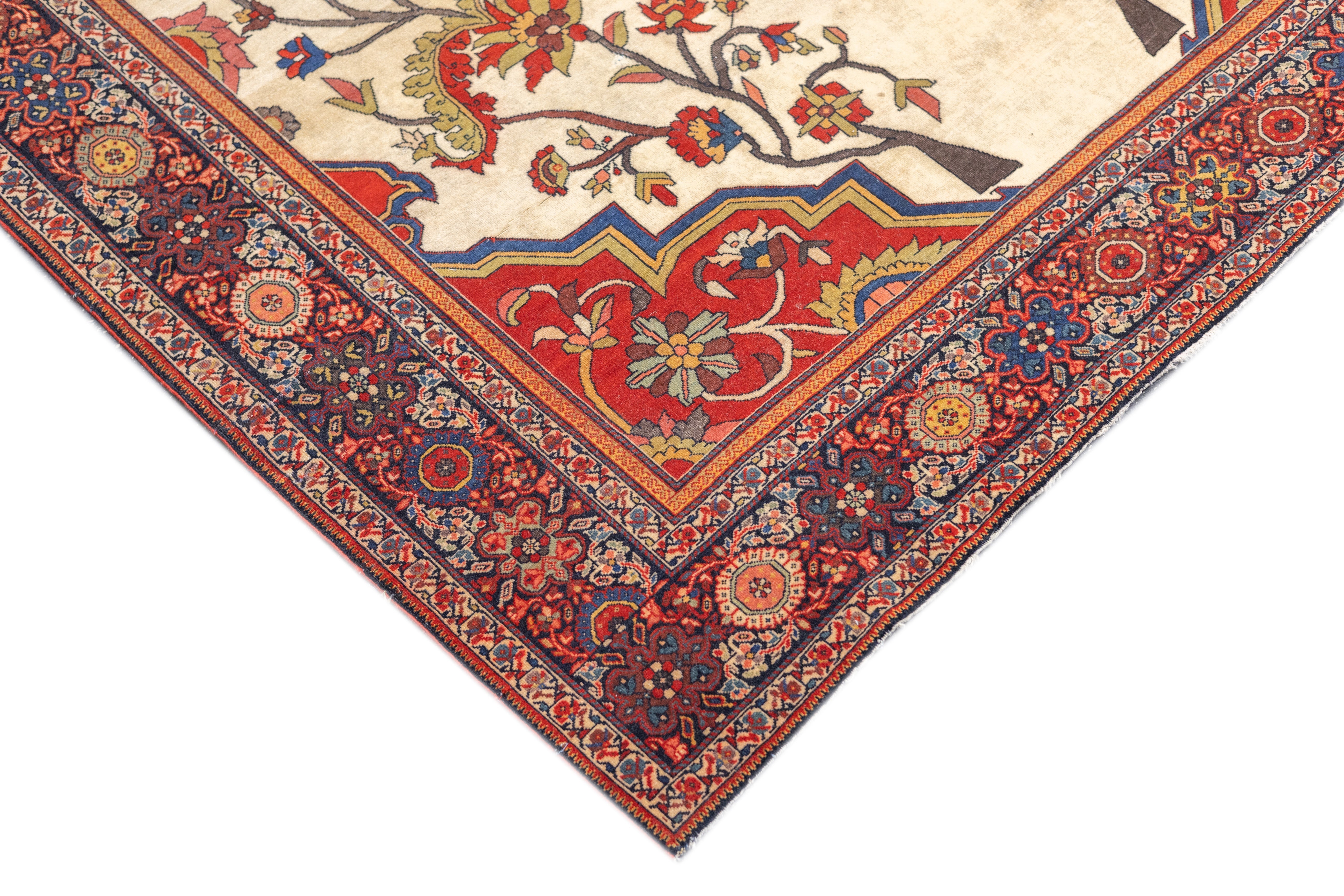 Antique Farahan Sarouk Rug 4'2'' x 6'3''