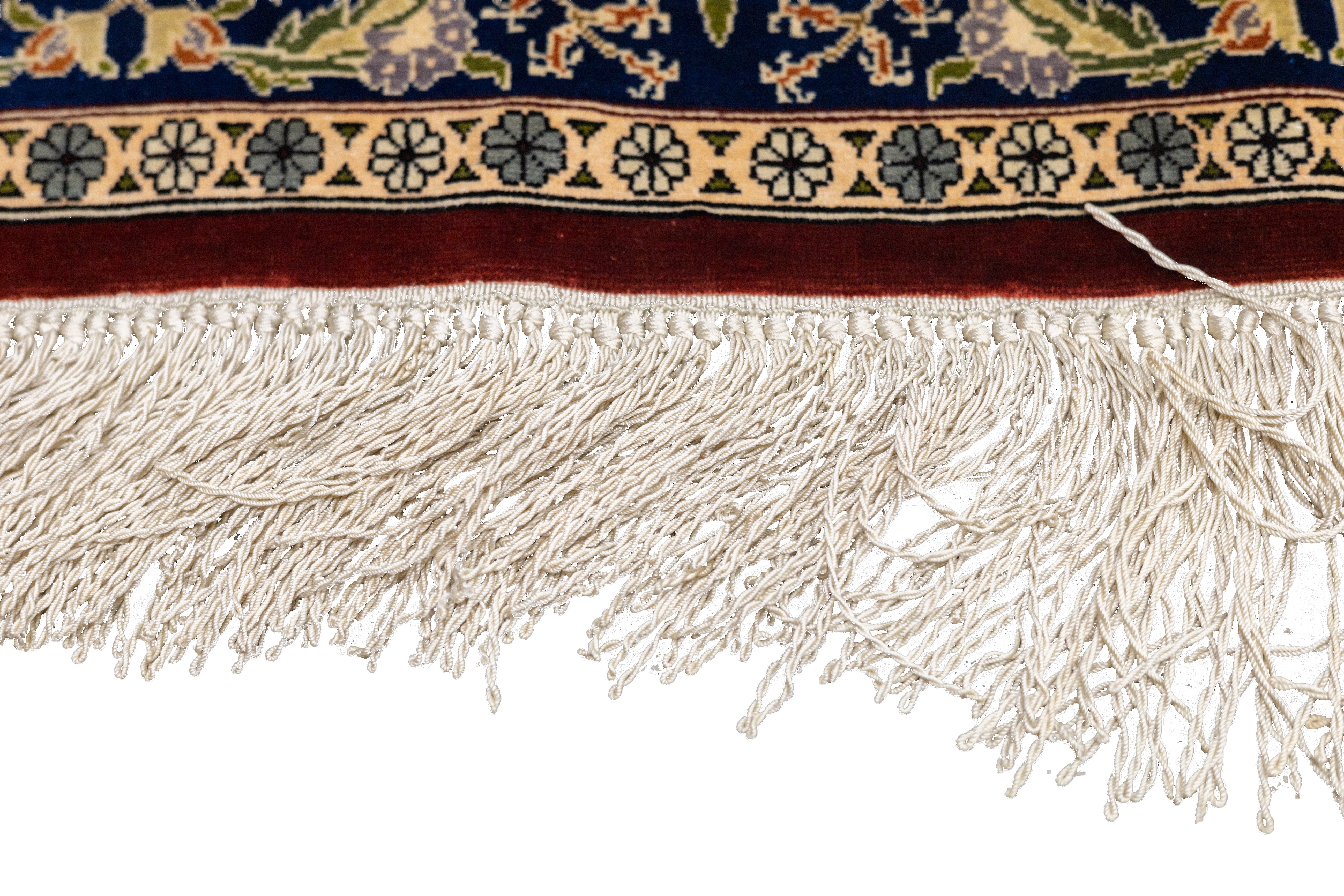 Antique Silk Hereke Rug 4'1'' x 5'11''