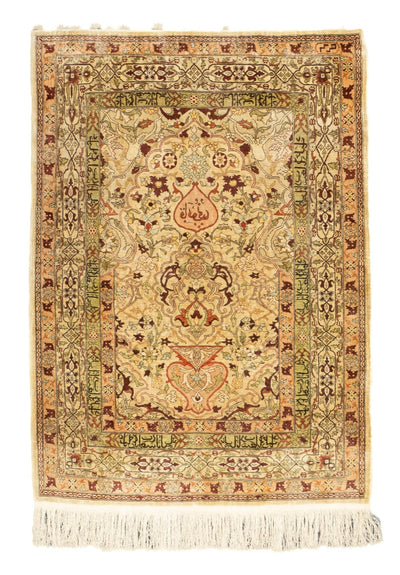 Antique Silk Hereke Rug 2'8'' x 3'8''