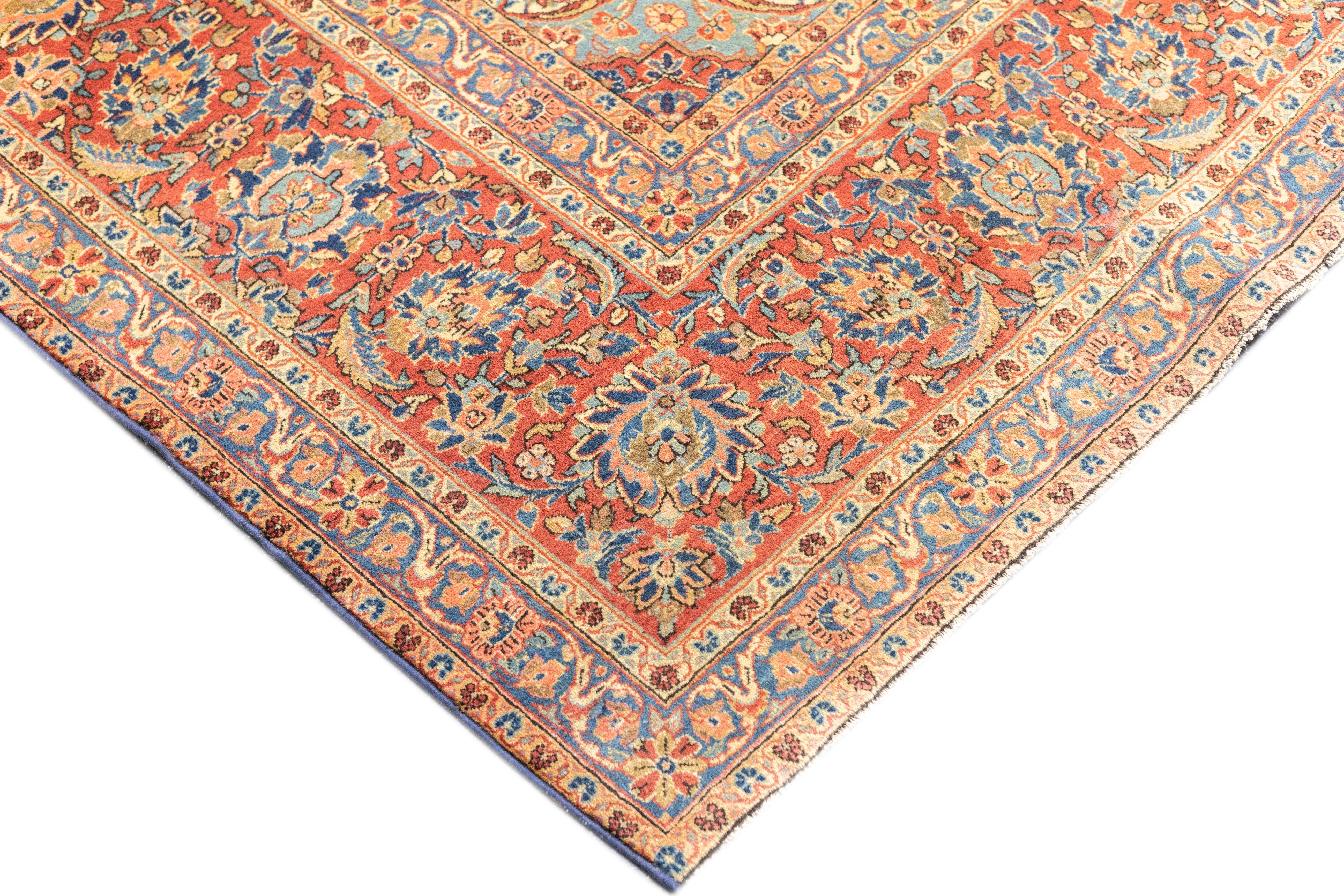 Antique  Kashan Rug 8'8'' x 11'4''
