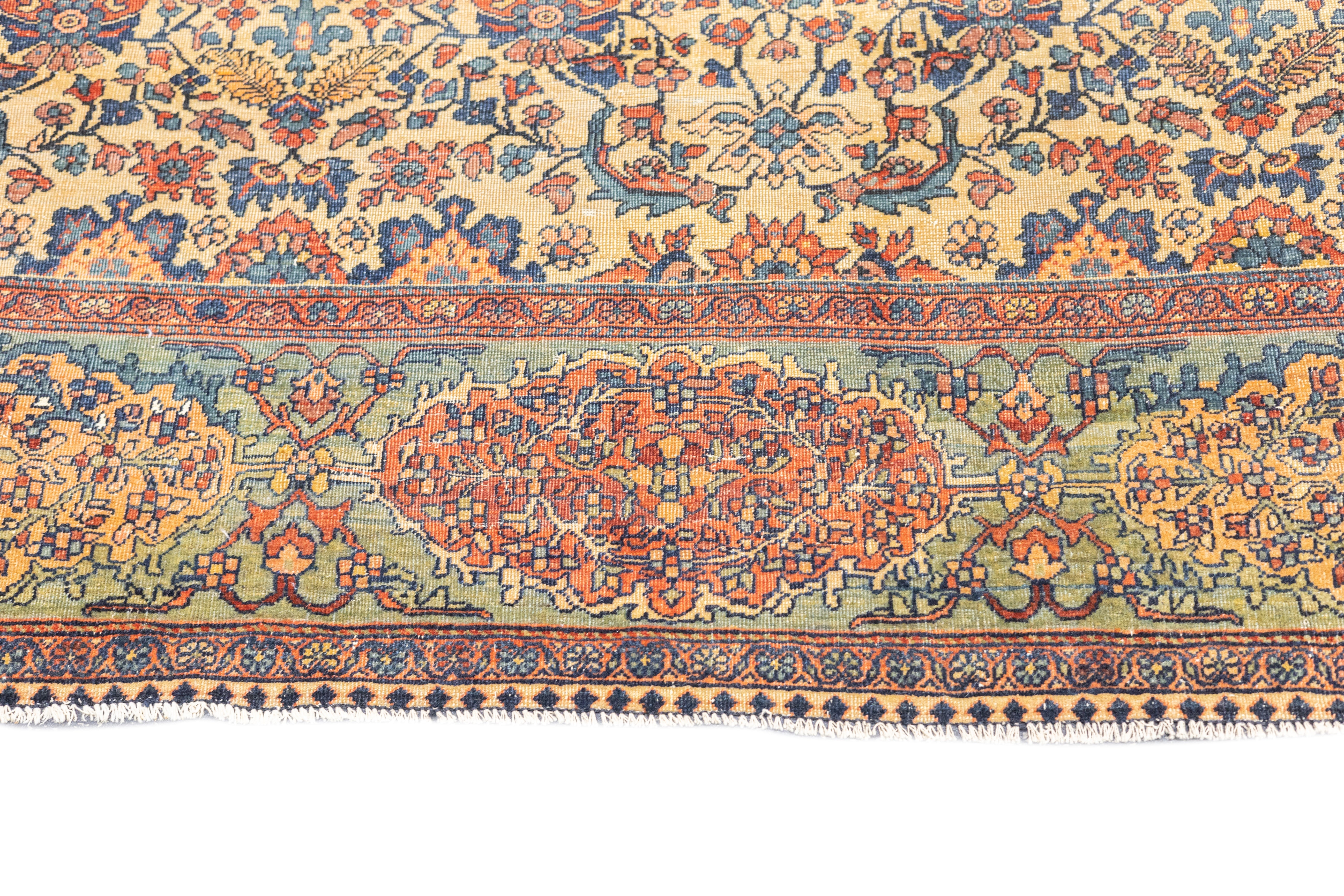 Antique Farahan Sarouk Rug 8'7'' x 10'5''