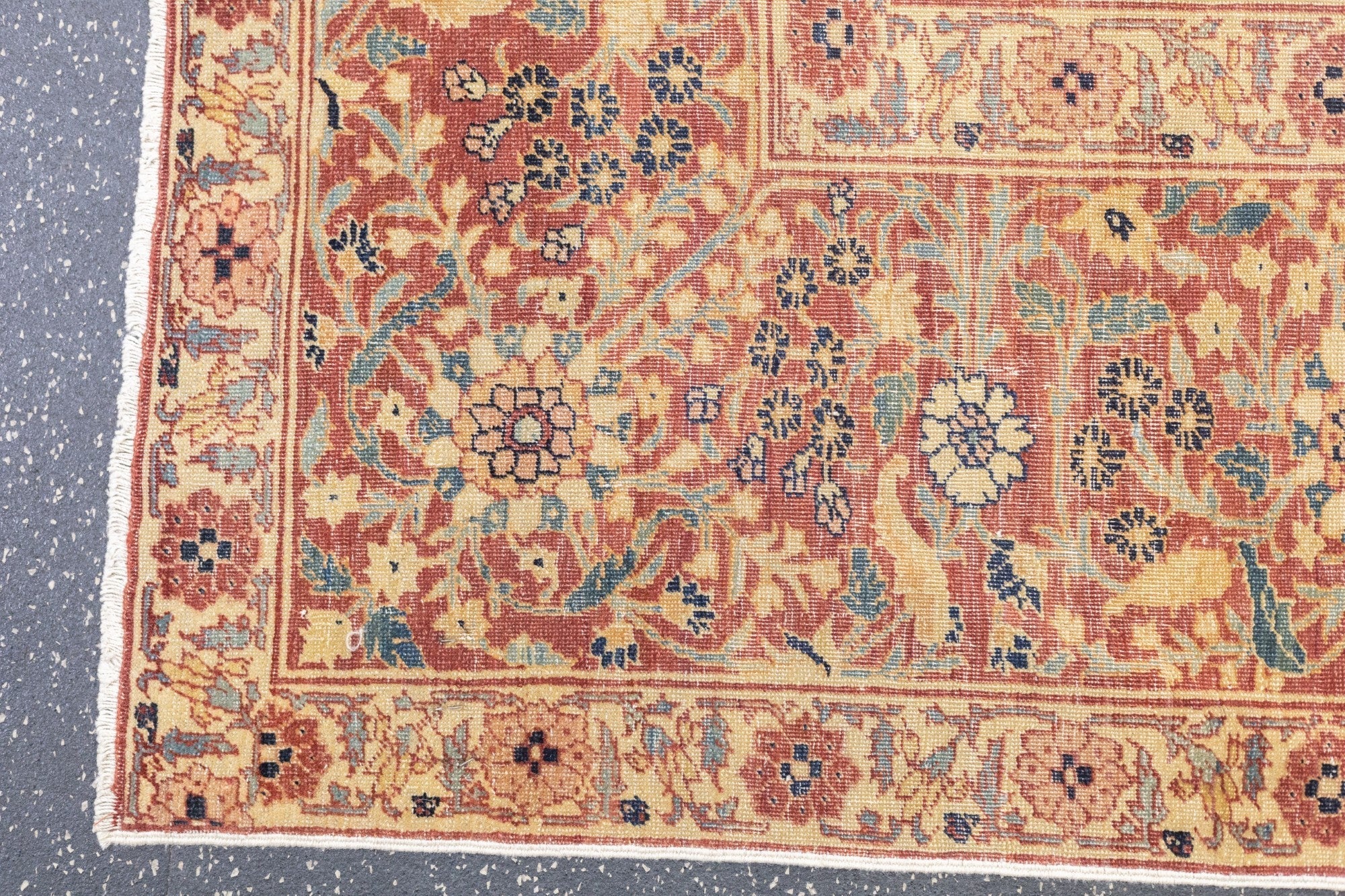 Antique Lavar Kerman Rug 7'0" x 7'8''