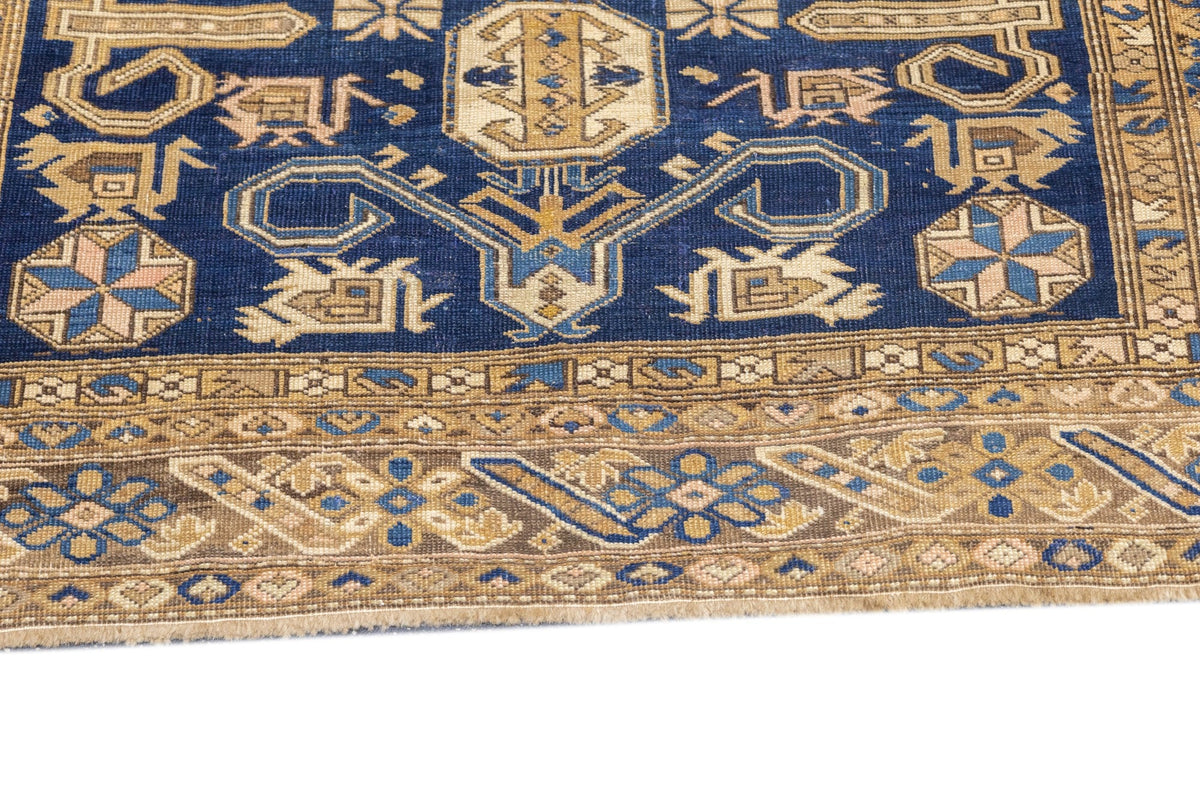 Antique Caucasian Perpedil Rug 4'8'' x 6'6''