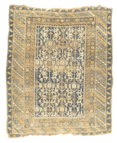 Antique Caucasian Perpedil Rug 3'11'' x 4'7''