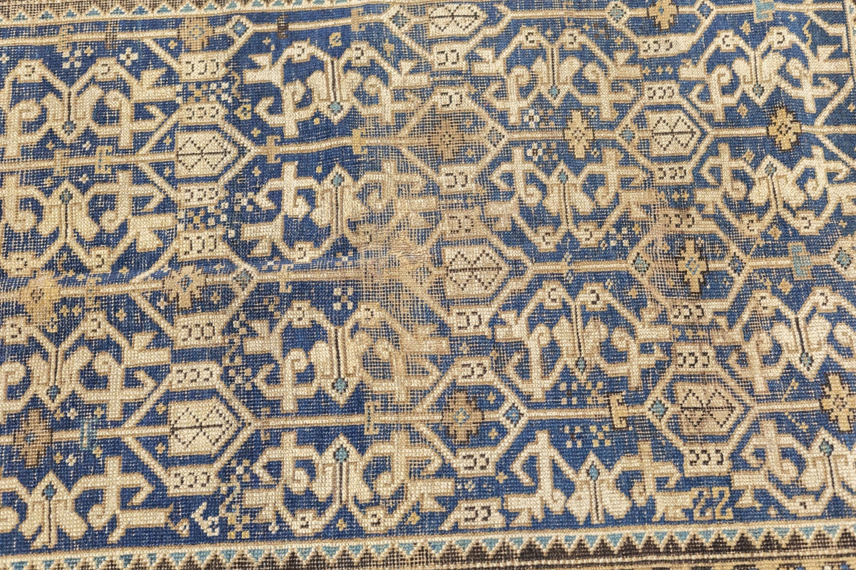 Antique Caucasian Perpedil Rug 3'11'' x 4'7''