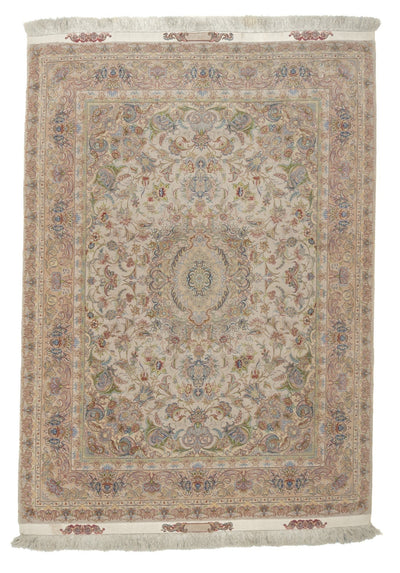 Extremely Fine  Tabriz Wool & Silk woven Rug 4'11'' x 7'1''