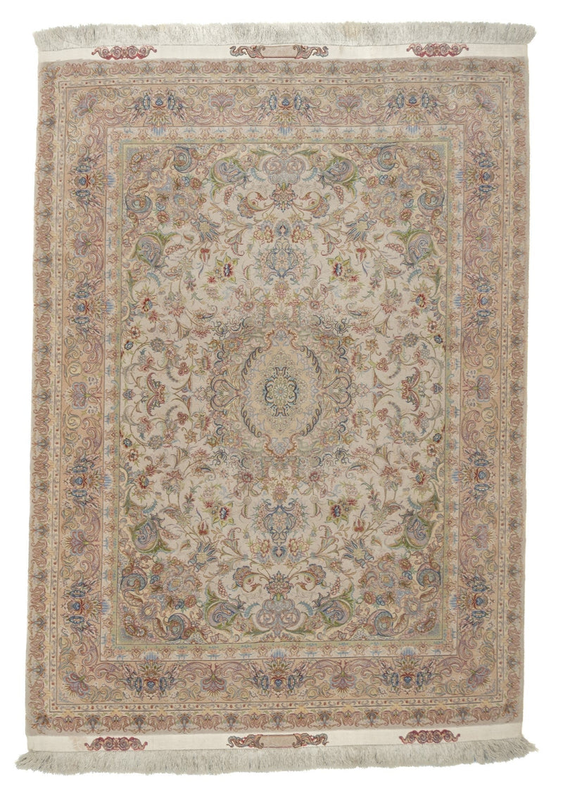 Extremely Fine  Tabriz Wool & Silk woven Rug 4'11'' x 7'1''