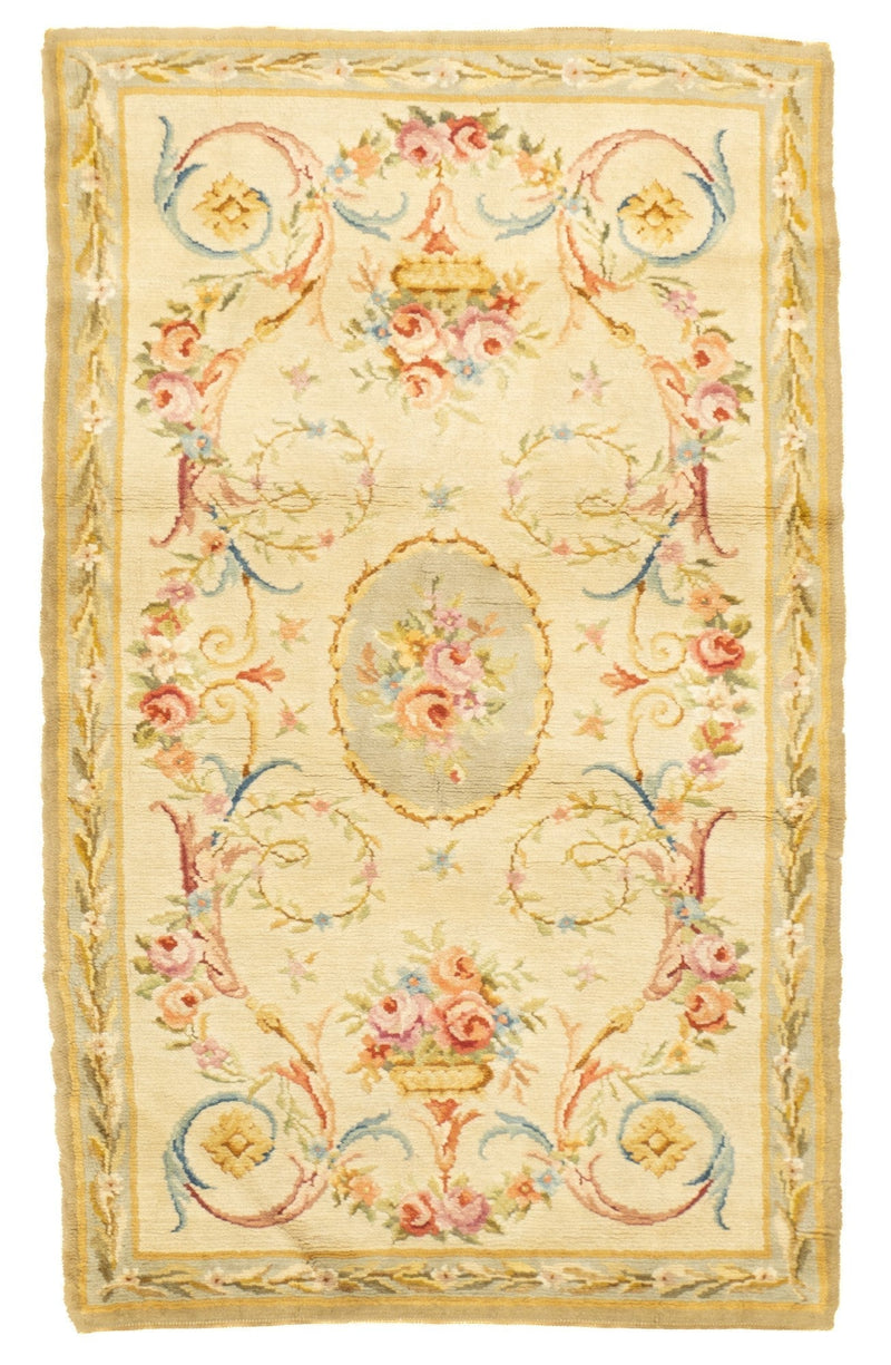 Antique Savonnerie (One of pair) Rug 3'2'' x 5'2''
