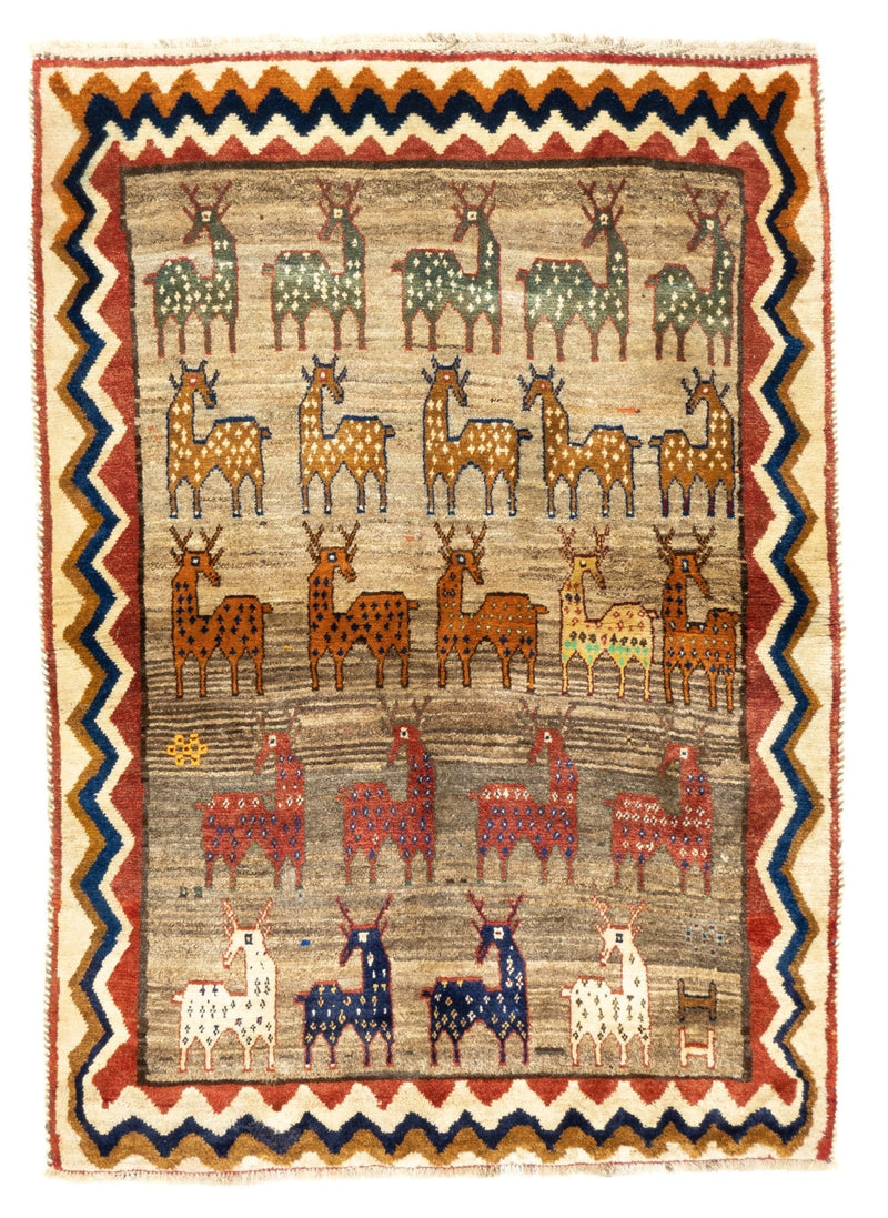 Vintage Gabbeh Rug 4'8'' x 6'5''
