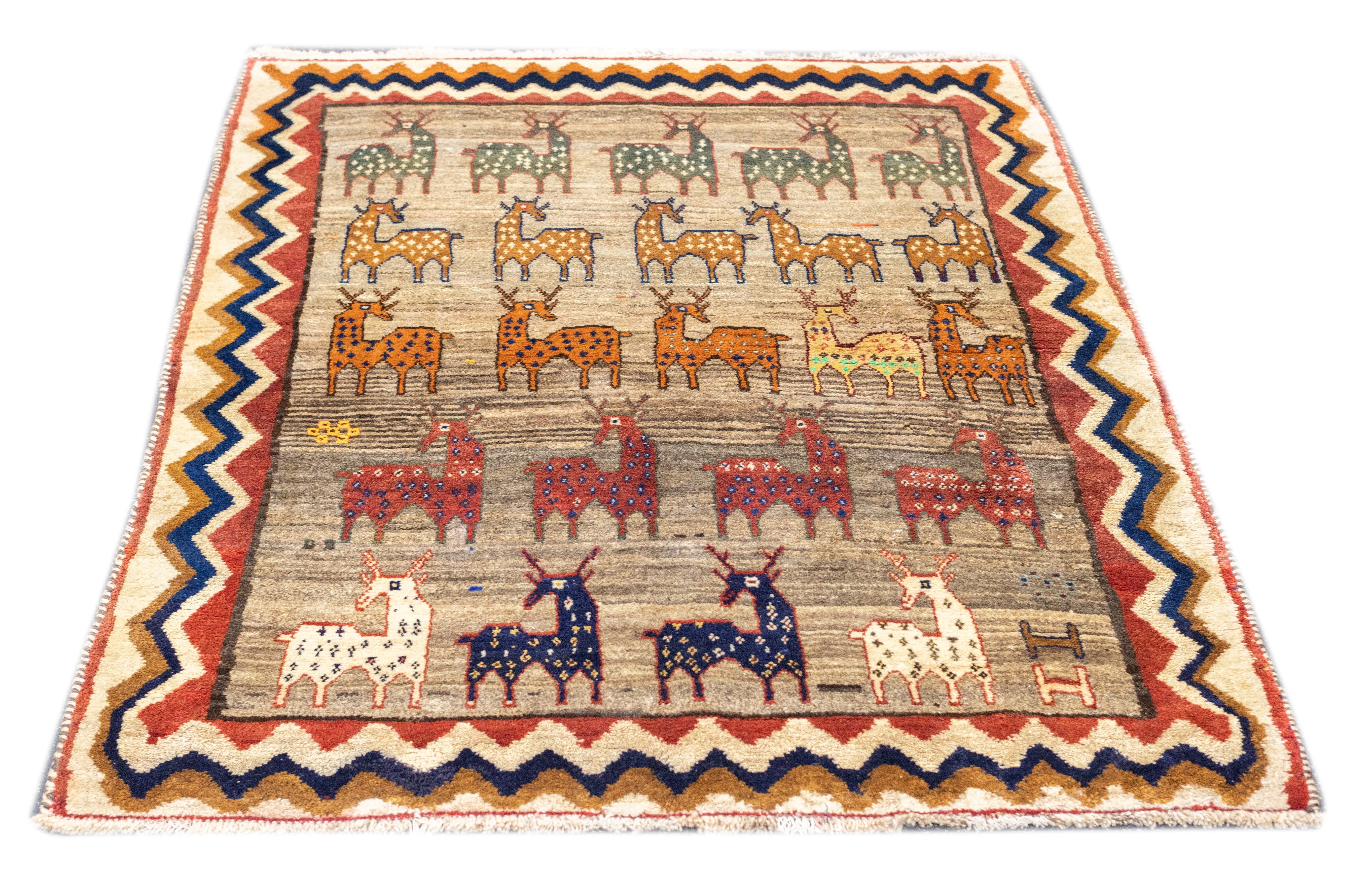 Vintage Gabbeh Rug 4'8'' x 6'5''