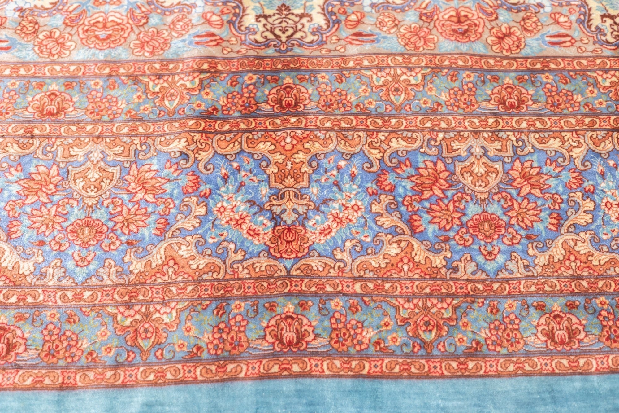 Extremely Fine Vintage Silk  Qum Rug 6'3'' x 10'2''