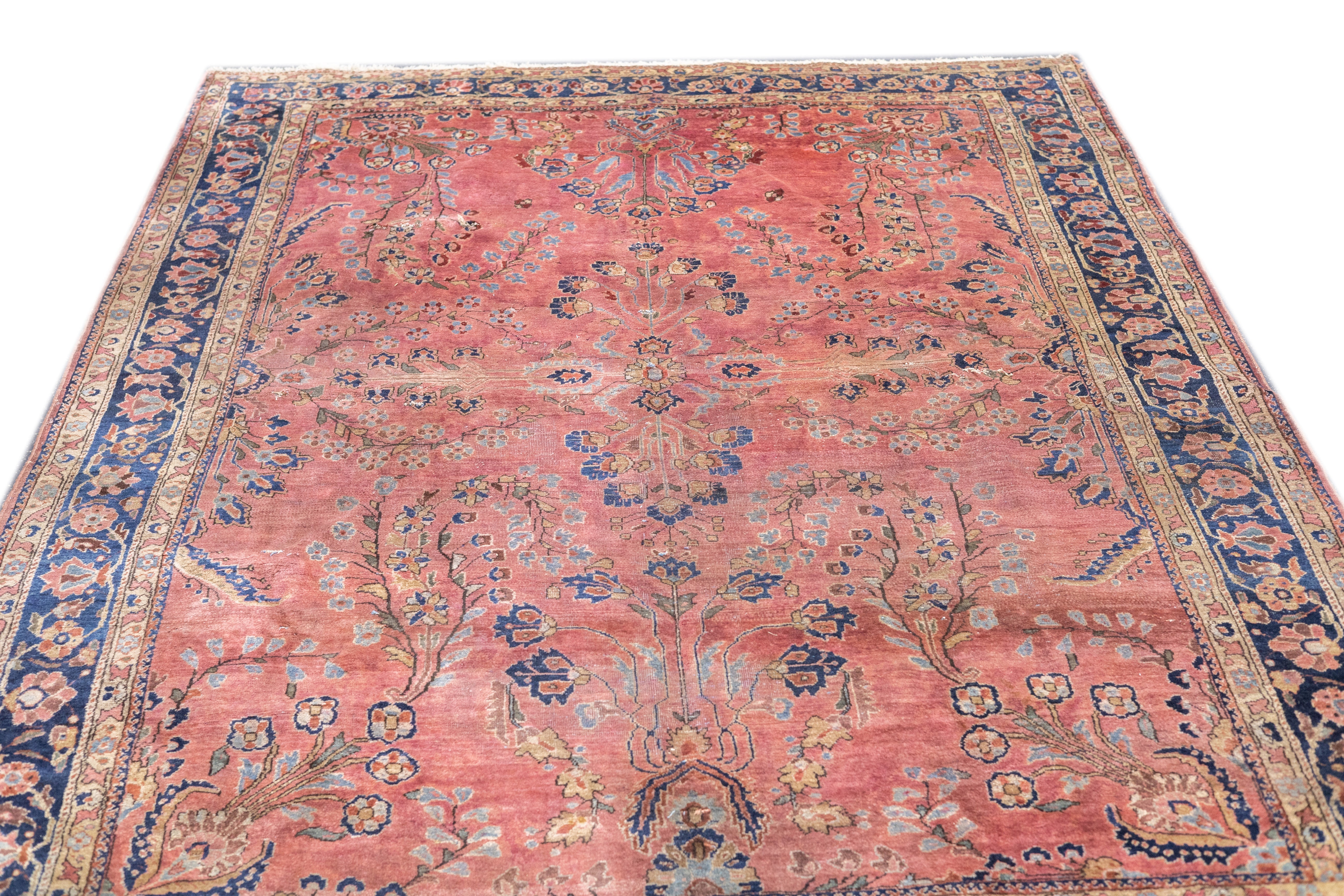 Fine Antique  Sarouk Rug 7' 0" x 9' 7''