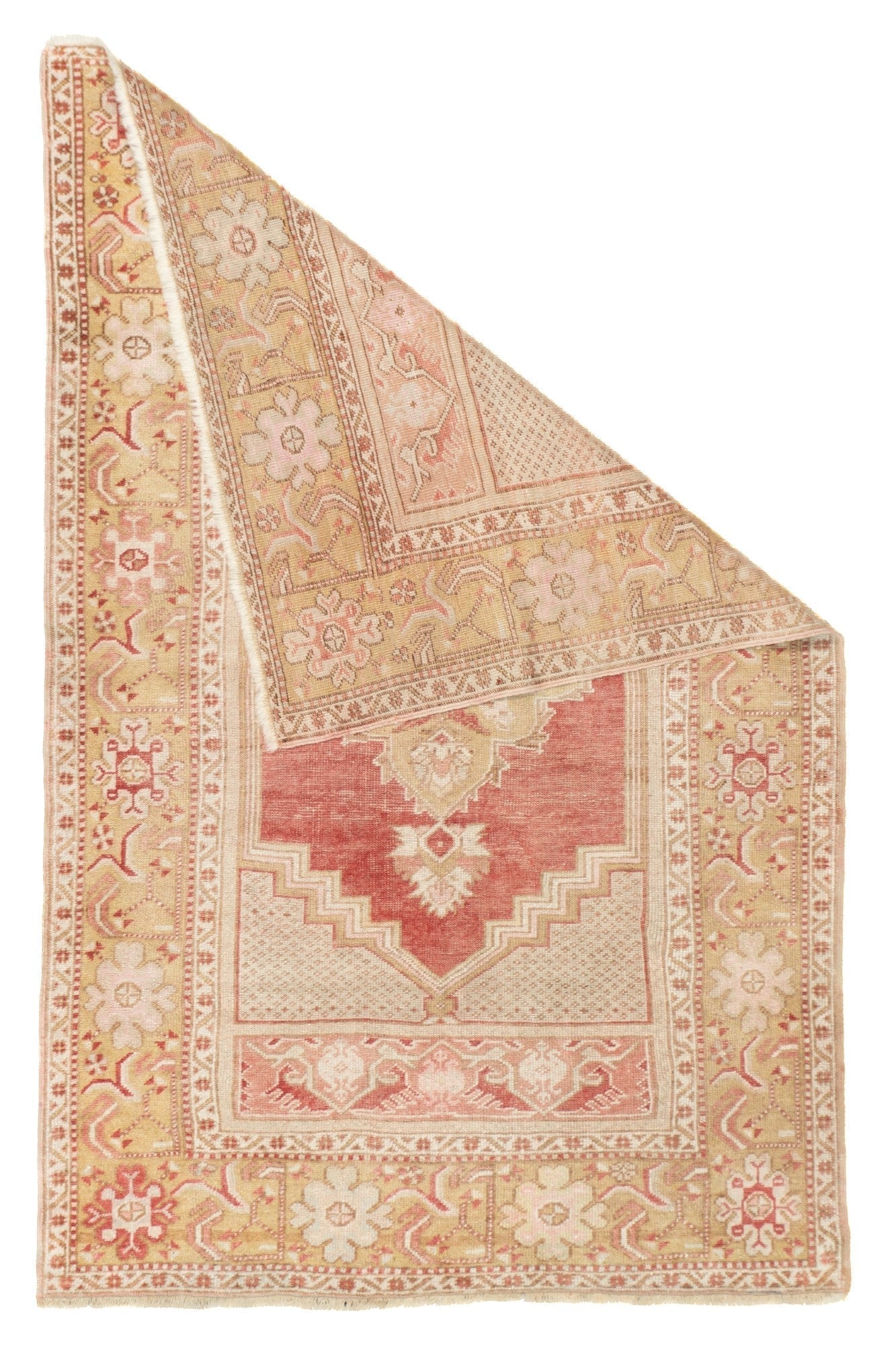 Antique Turkish Anatolian Rug 3'4'' x 5'3''