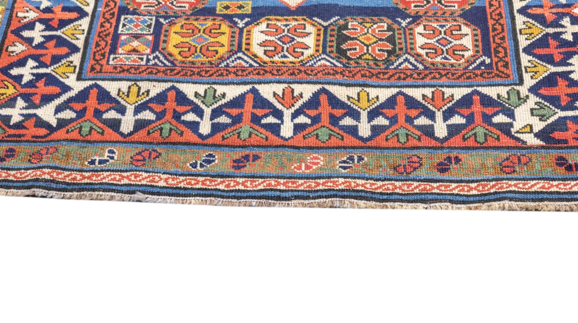 Antique Caucasian Shirvan Rug 4'2'' x 8'7''