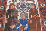 Antique  Pictoral Afshar Rug 3'11'' x 7'2''
