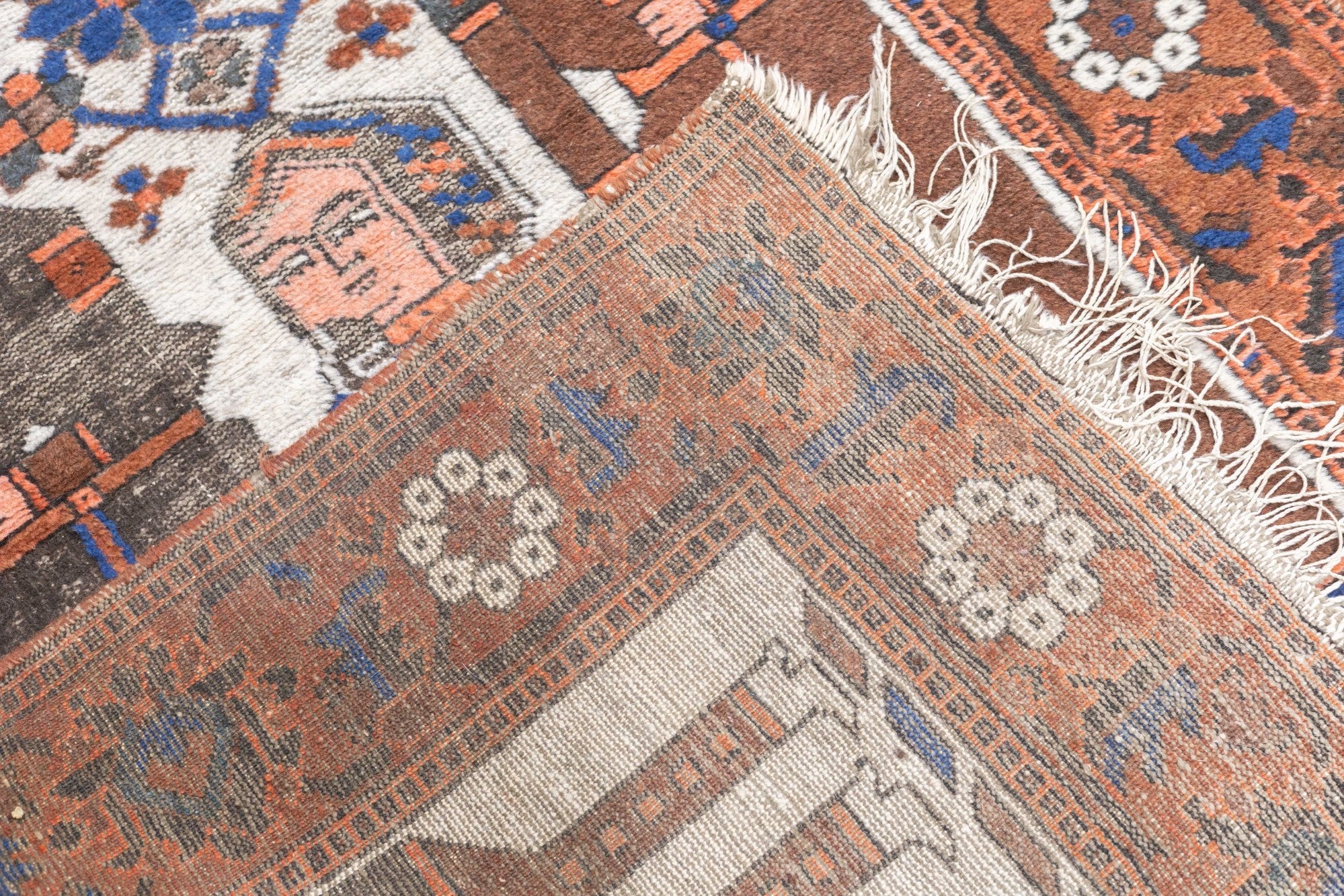 Antique  Pictoral Afshar Rug 3'11'' x 7'2''
